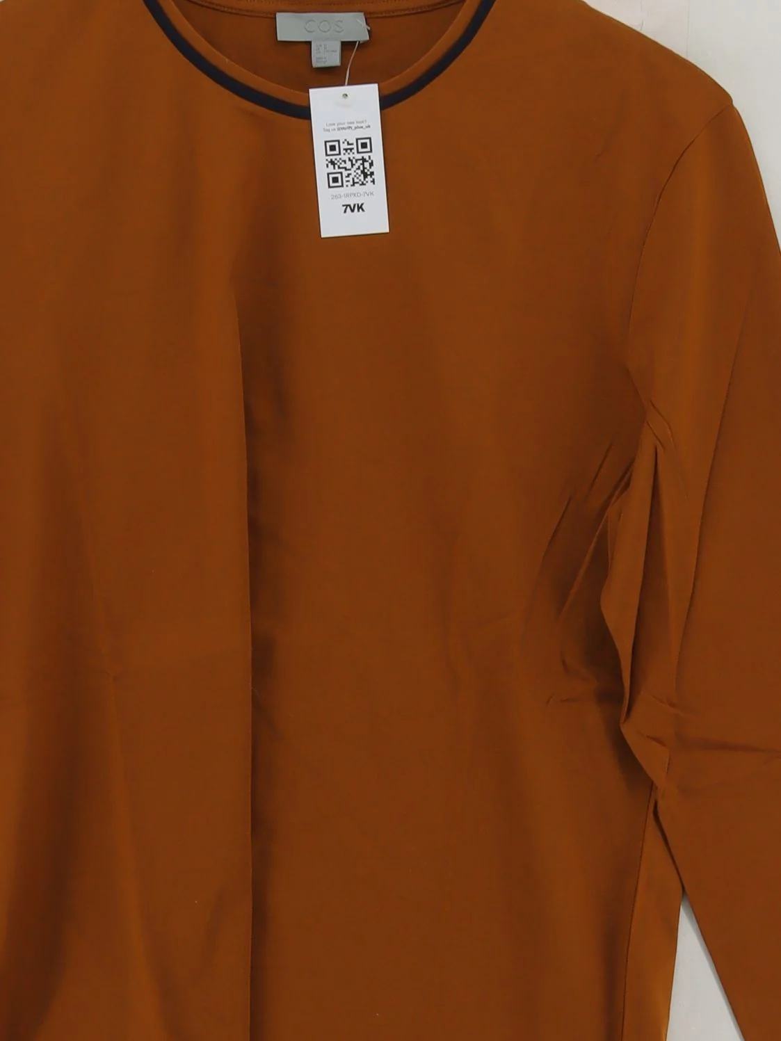 COS Men's T-Shirt M Tan 100% Cotton Basic - Image 3