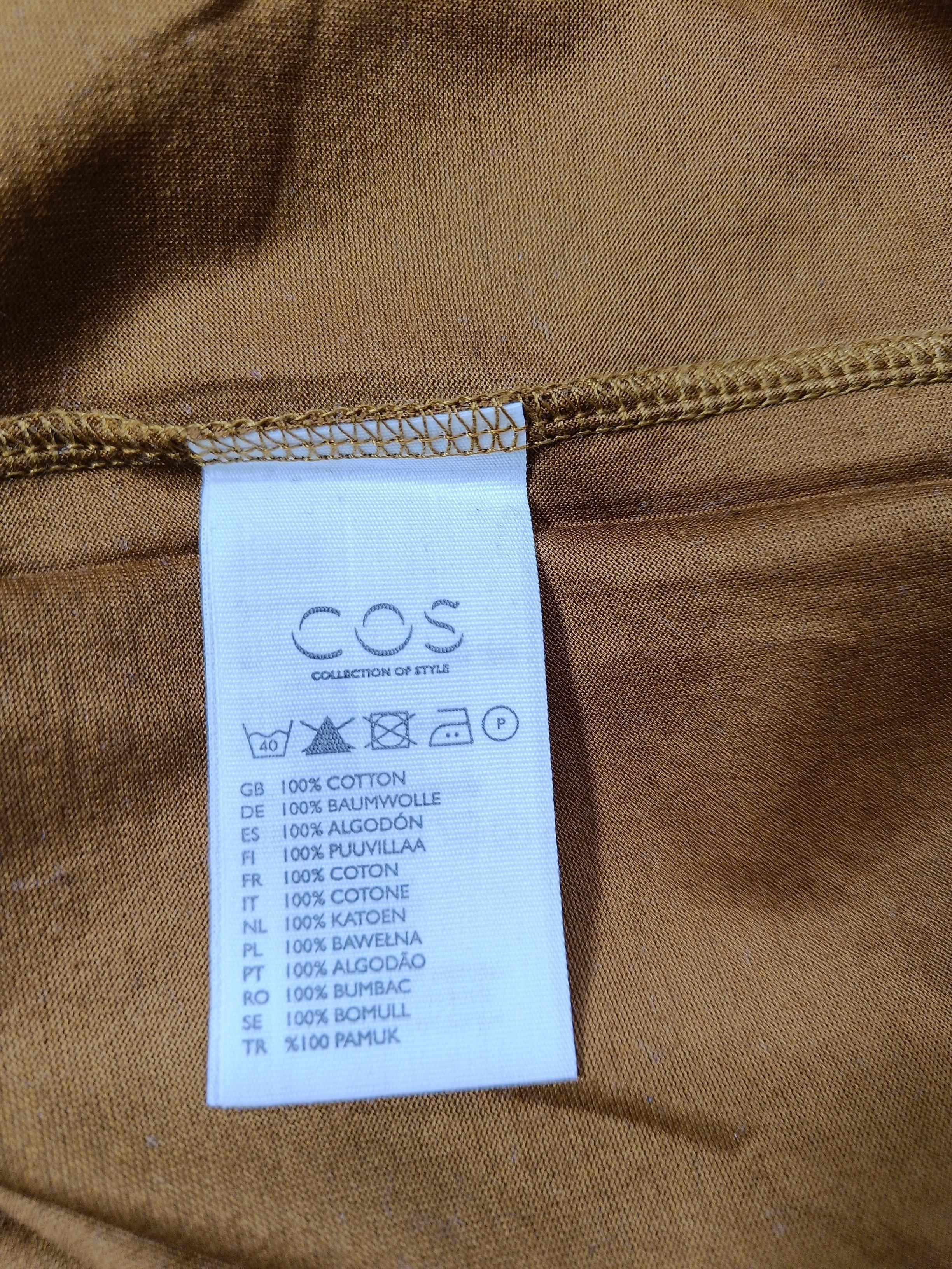 COS Men's T-Shirt M Tan 100% Cotton Basic - Image 6
