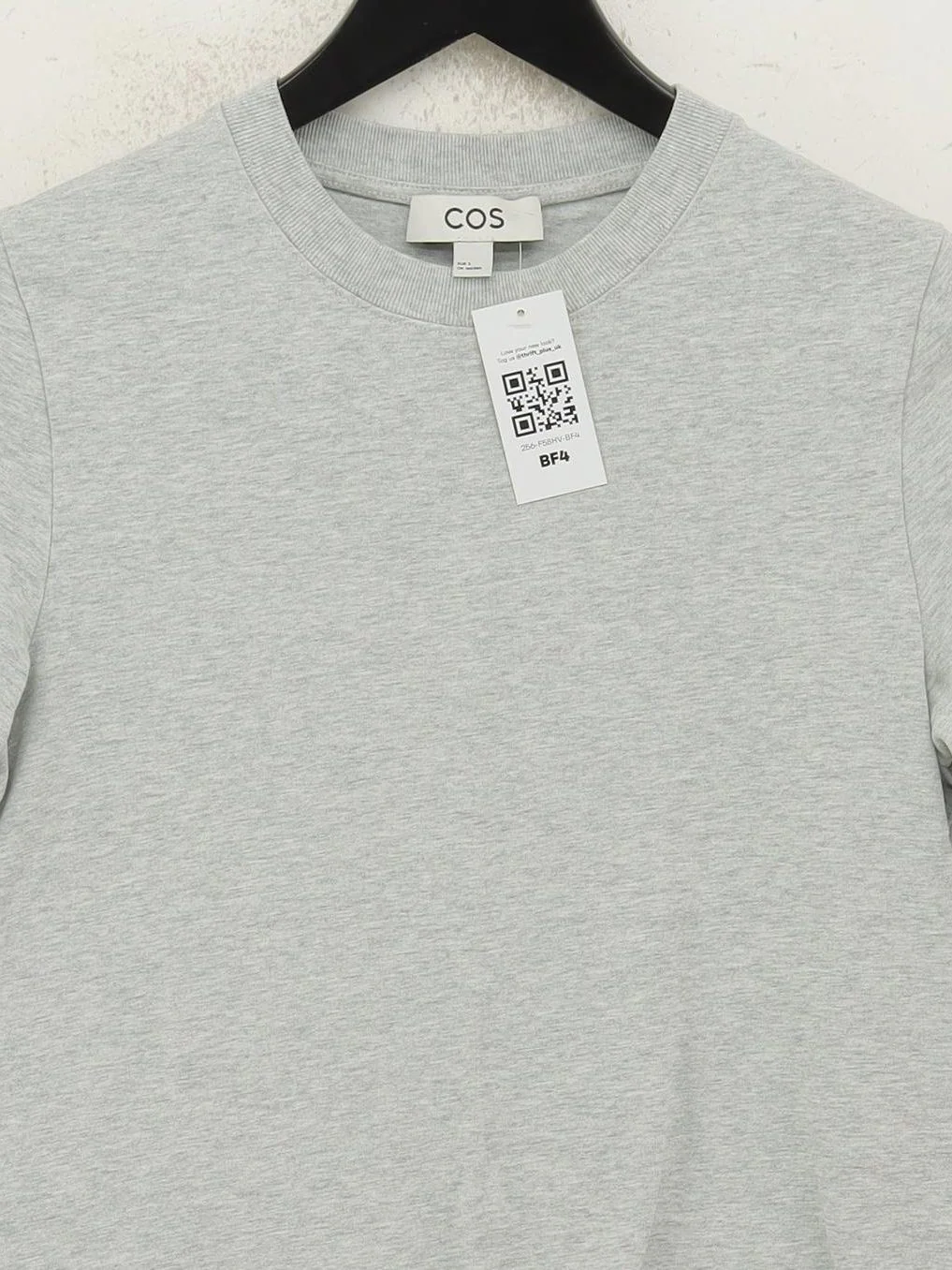 COS Men's T-Shirt S Grey 100% Cotton Basic - Image 3