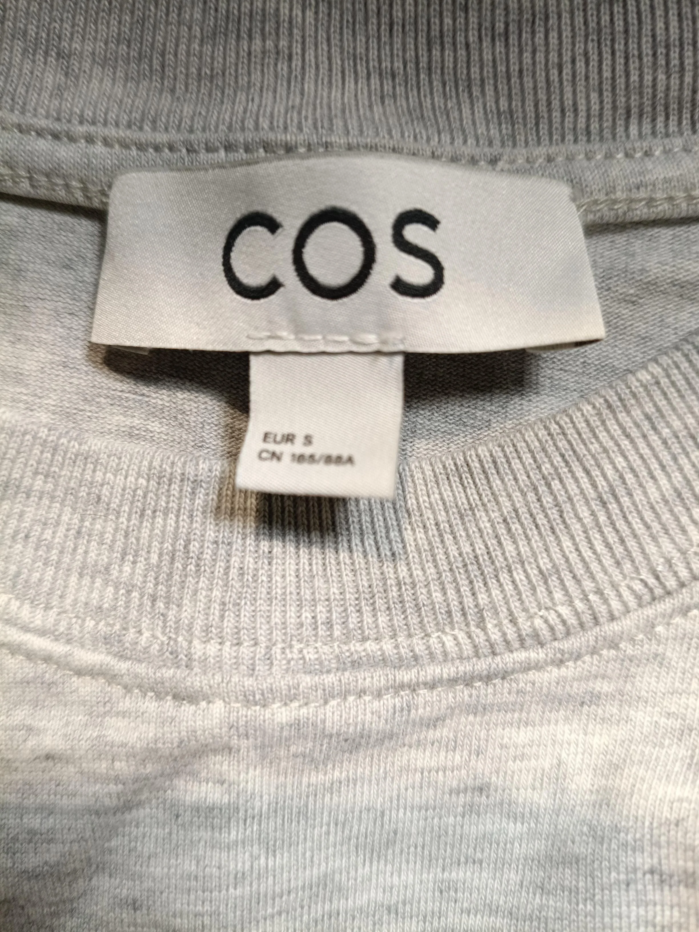 COS Men's T-Shirt S Grey 100% Cotton Basic - Image 5