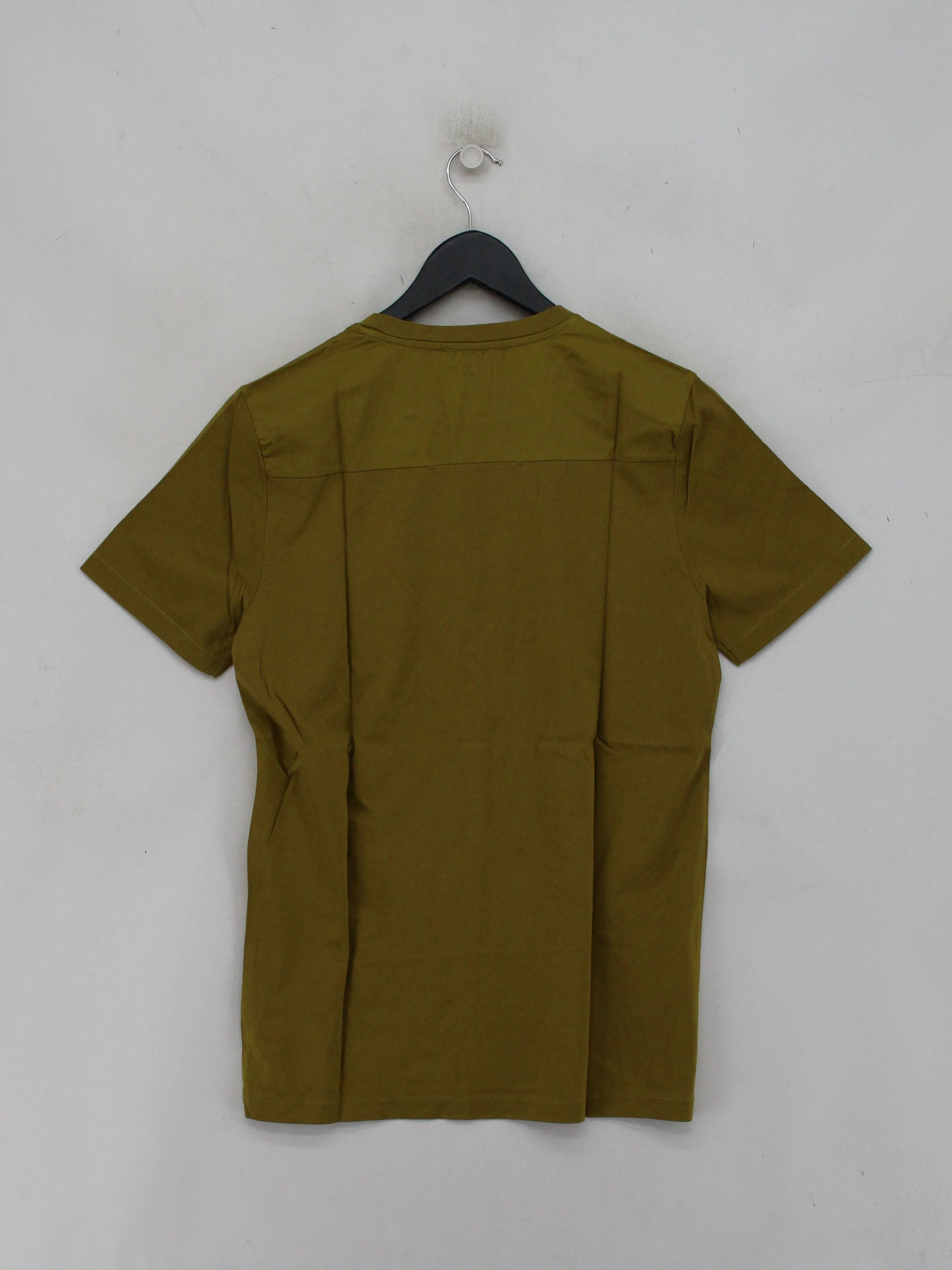 COS Men's T-Shirt S Yellow 100% Cotton Basic - Image 2