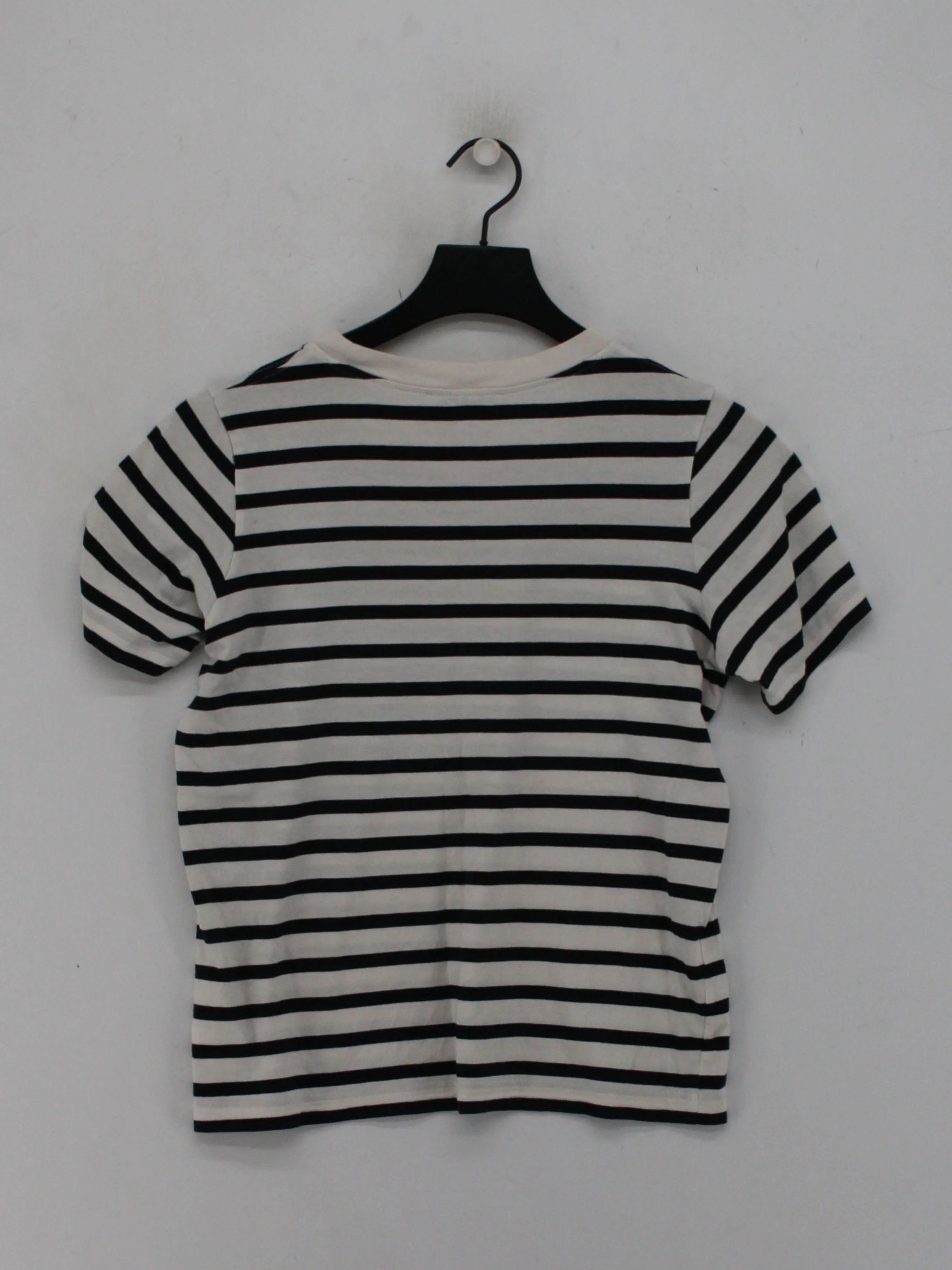 COS Men's T-Shirt XS White Striped 100% Cotton Basic - Image 2