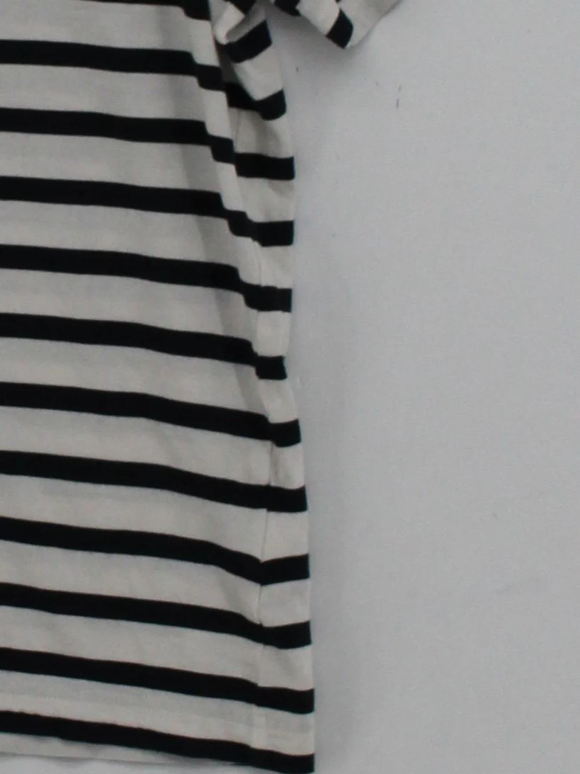 COS Men's T-Shirt XS White Striped 100% Cotton Basic - Image 4