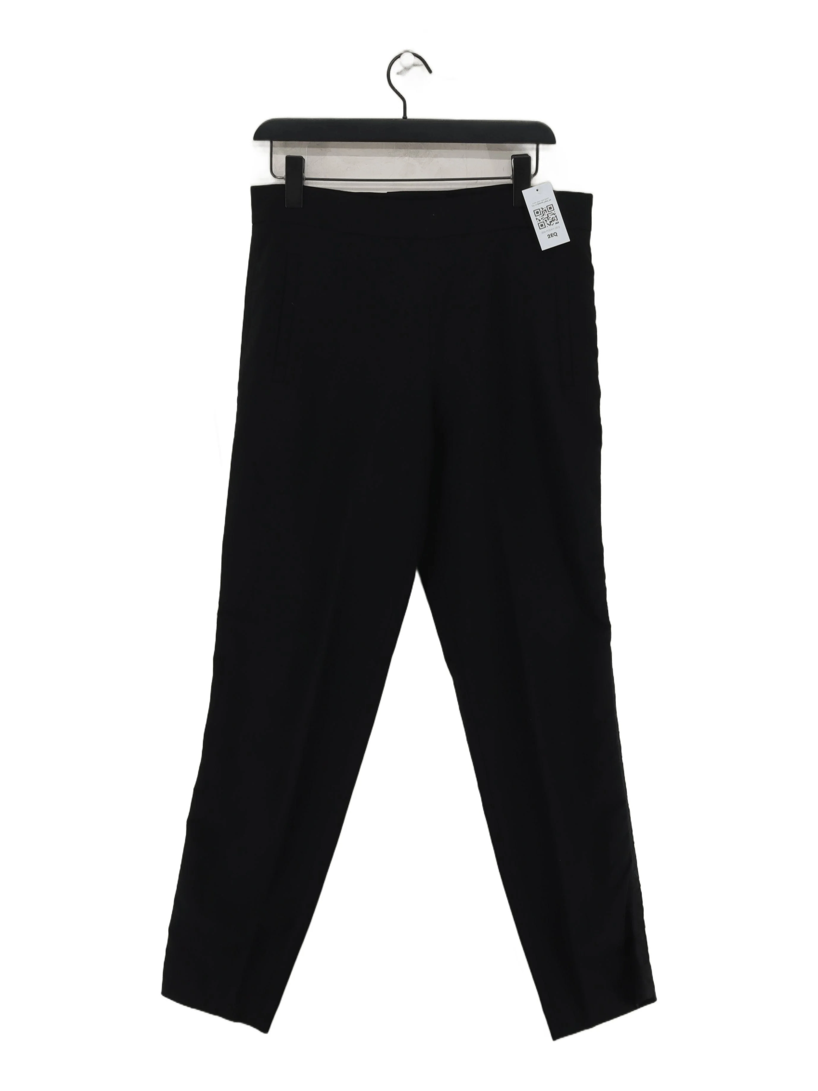 COS Men's Trousers W 30 in Black Wool with Elastane Tapered Chino