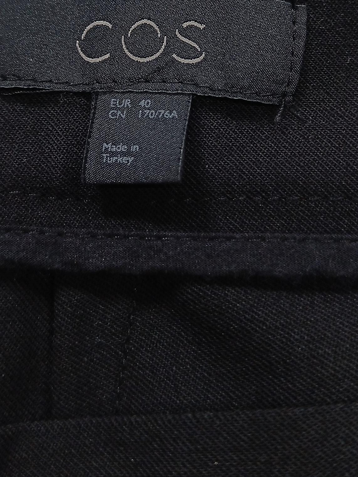 COS Men's Trousers W 30 in Black Wool with Elastane Tapered Chino - Image 5