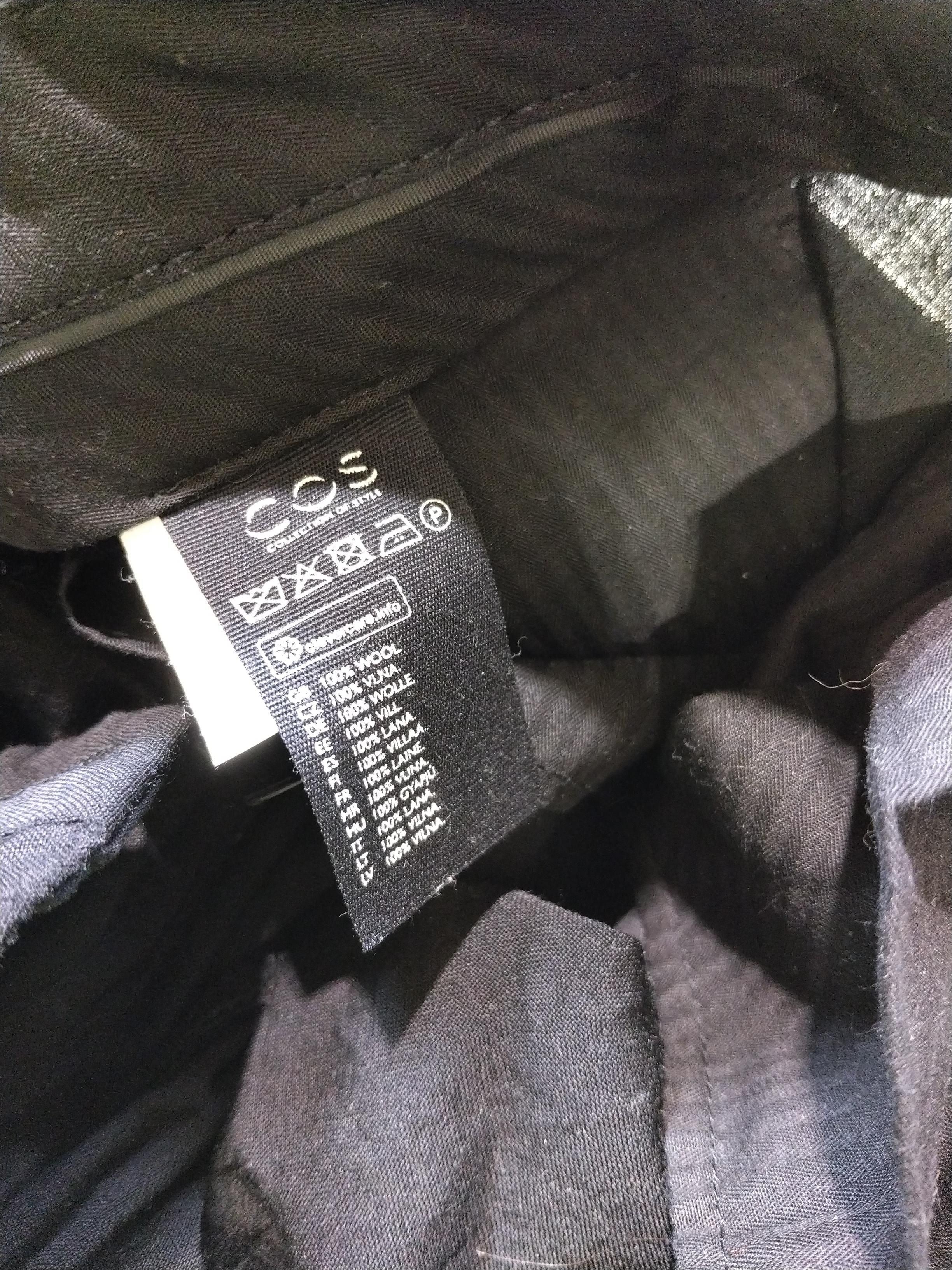 COS Men's Trousers W 34 in Black 100% Wool Straight Chino - Image 6