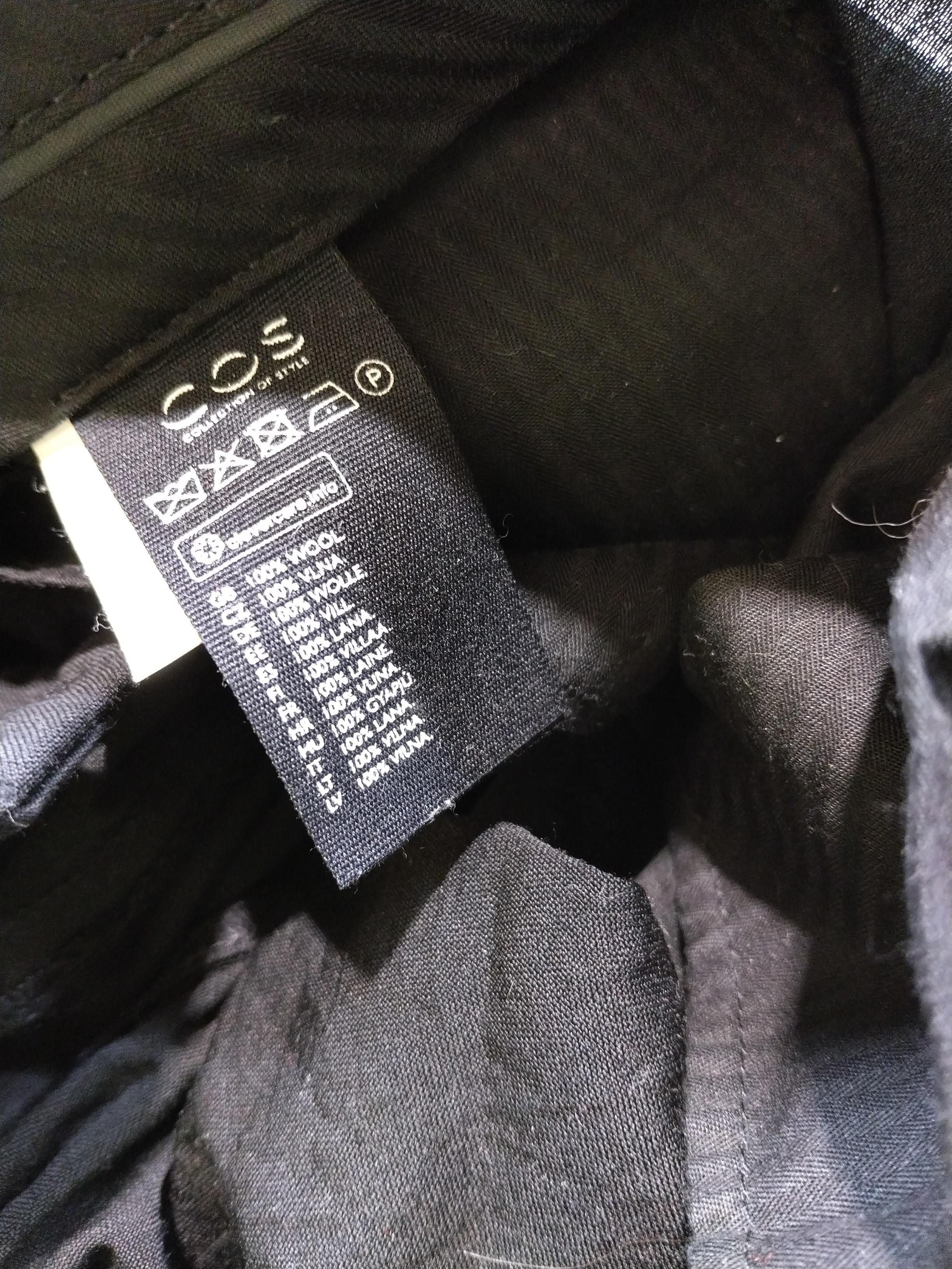 COS Men's Trousers W 34 in Black 100% Wool Straight Chino - Image 7