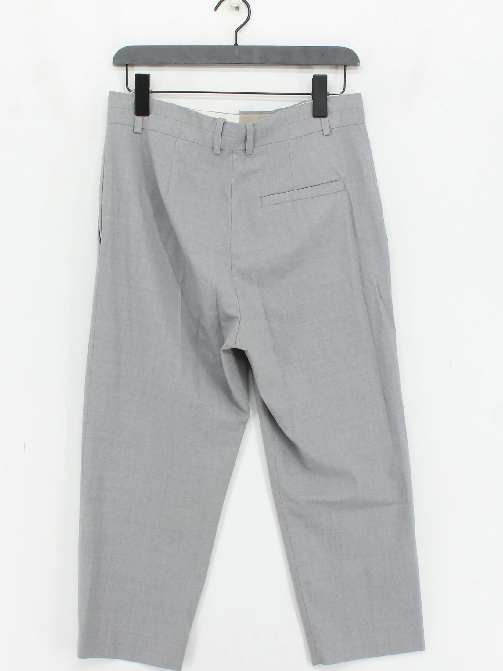 COS Men's Trousers W 36 in Grey Wool with Polyester, Elastane Tapered Capri - Image 2