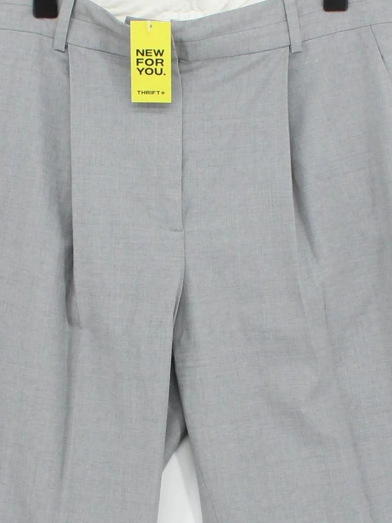 COS Men's Trousers W 36 in Grey Wool with Polyester, Elastane Tapered Capri - Image 3