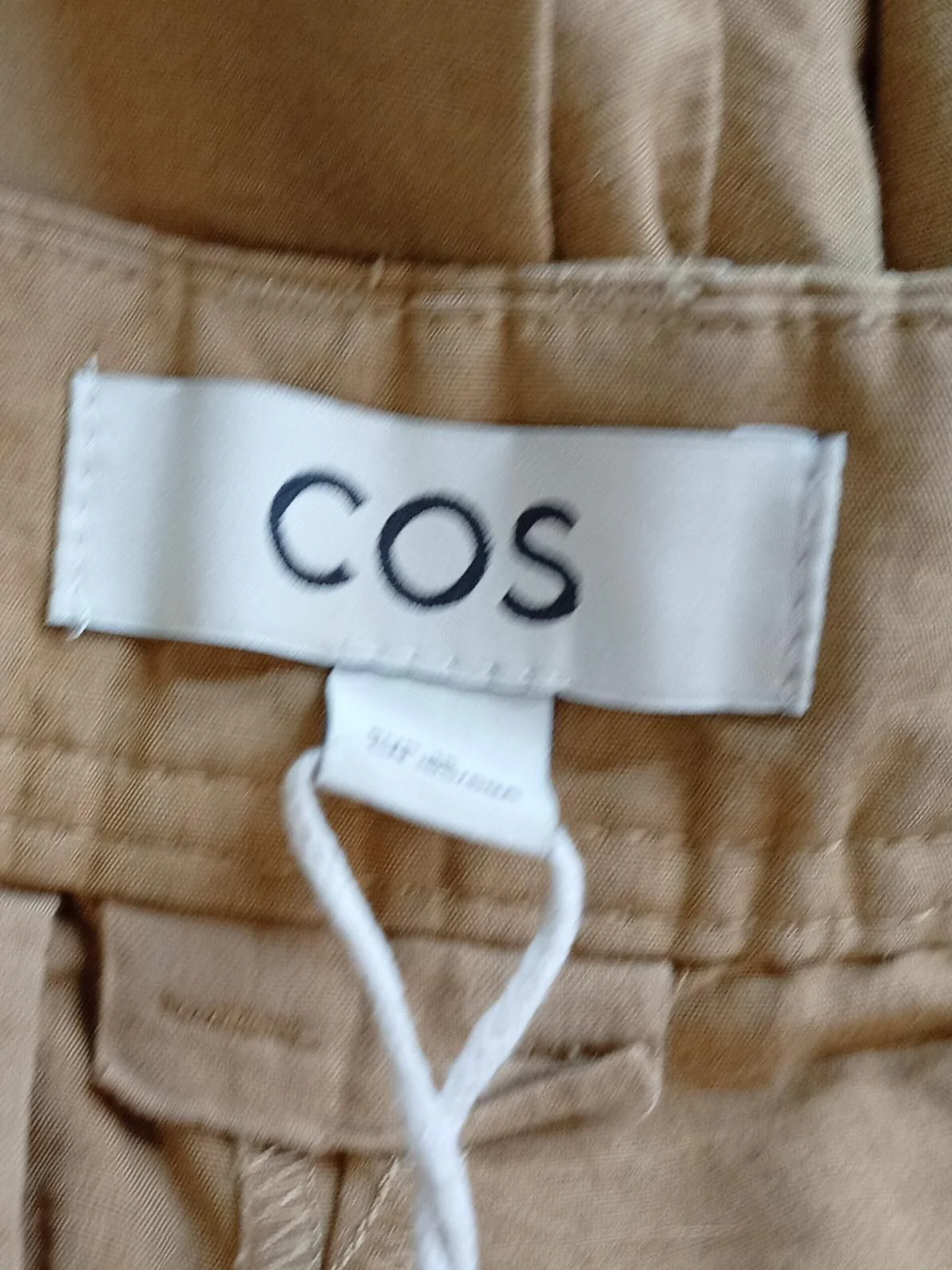 COS Men's Trousers W 36 in Tan Cotton with Linen Tapered Chino - Image 5