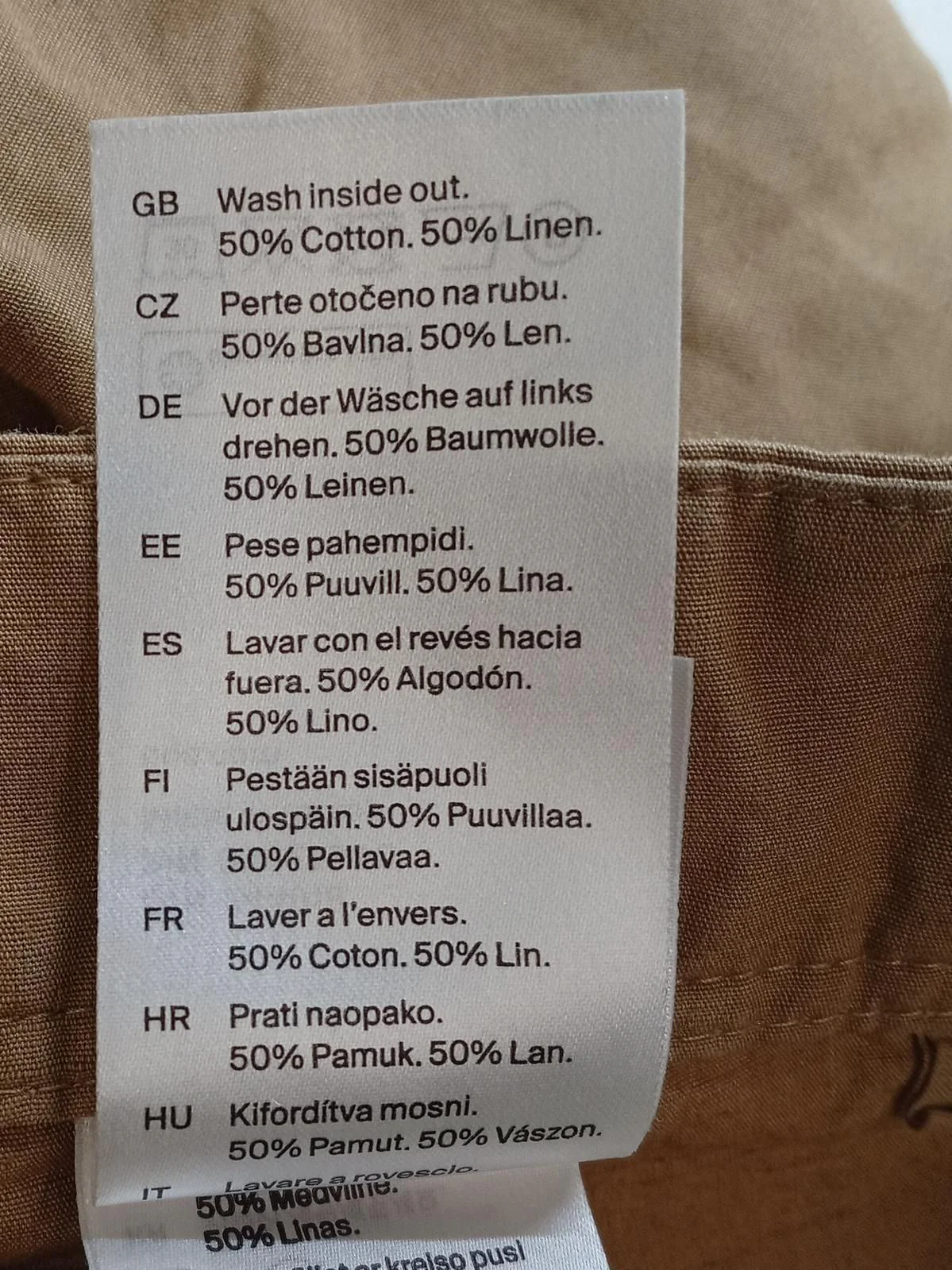 COS Men's Trousers W 36 in Tan Cotton with Linen Tapered Chino - Image 6