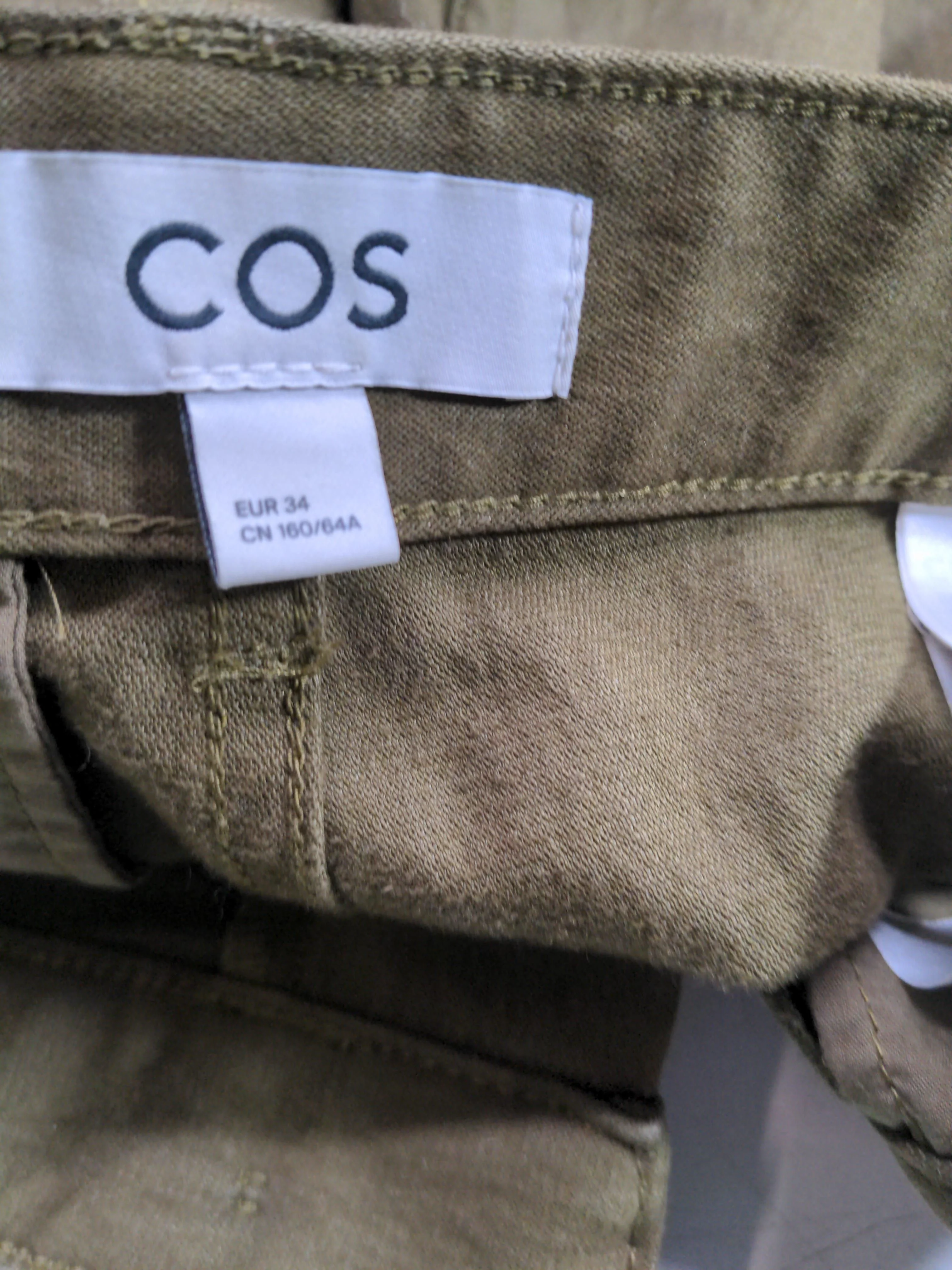 COS Men's Trousers XXS Brown Cotton with Polyamide, Elastane Tapered Chino - Image 5