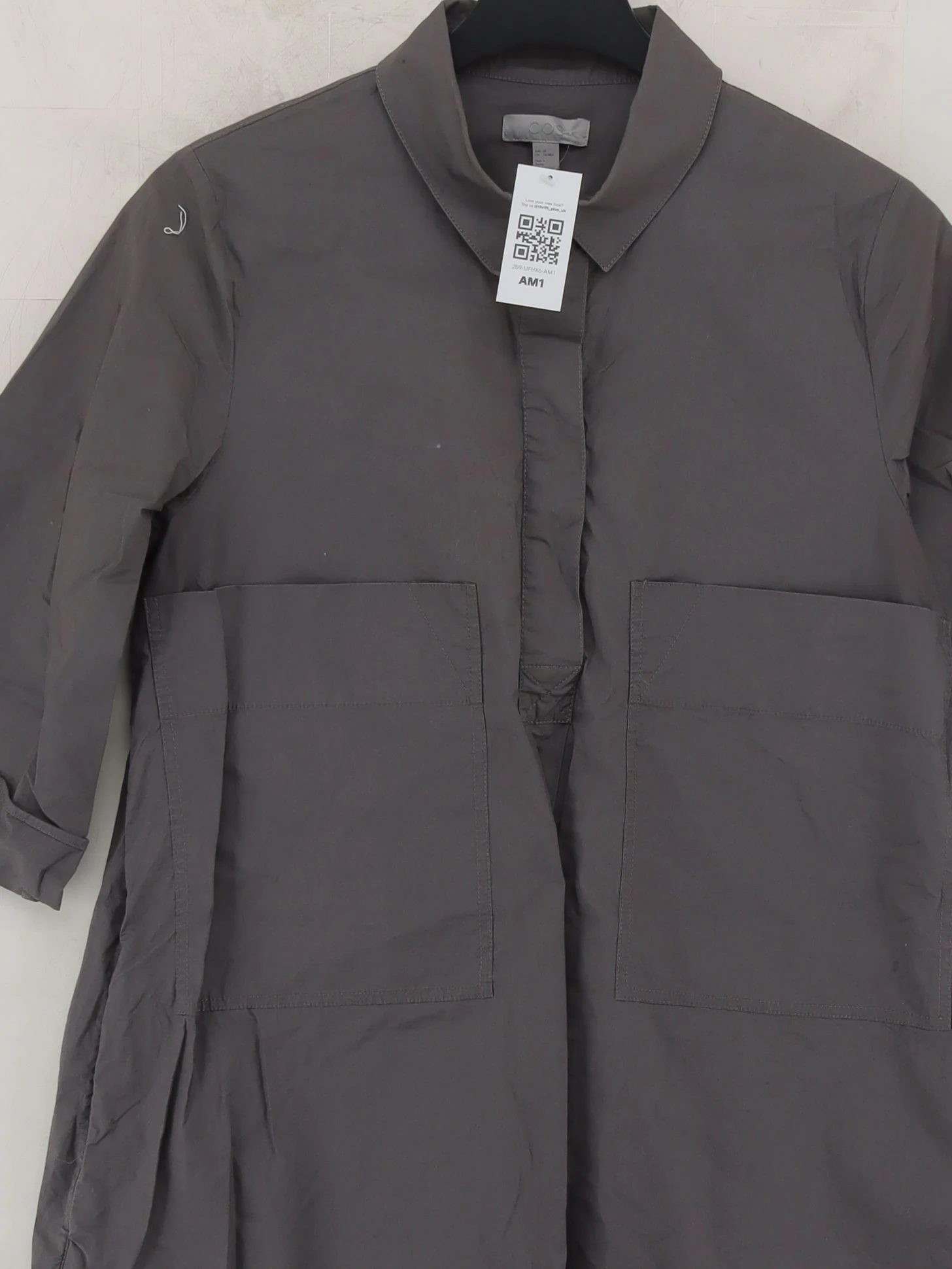 COS Shirt Midi Dress in Grey - Image 3
