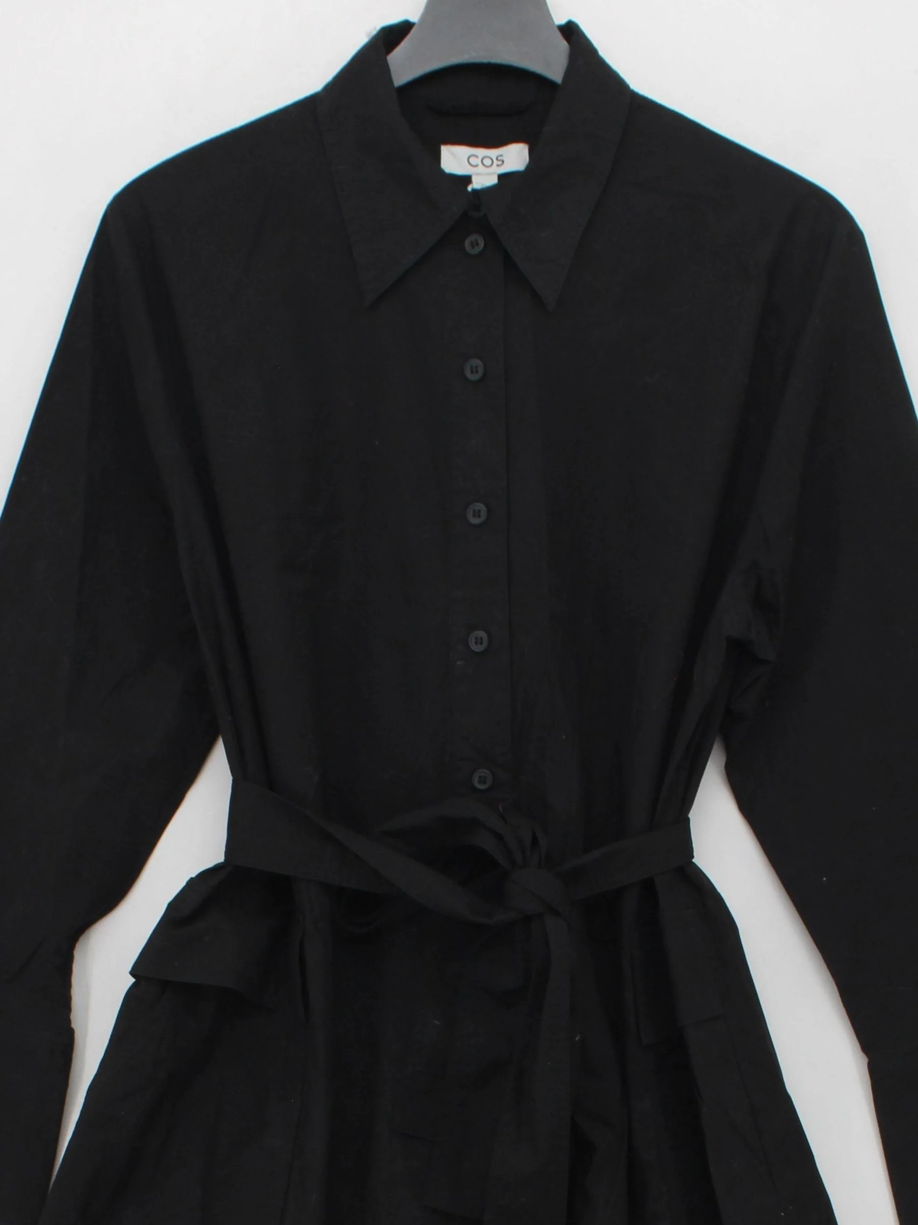 COS Shirt Midi Dress UK16 in Black - Image 3