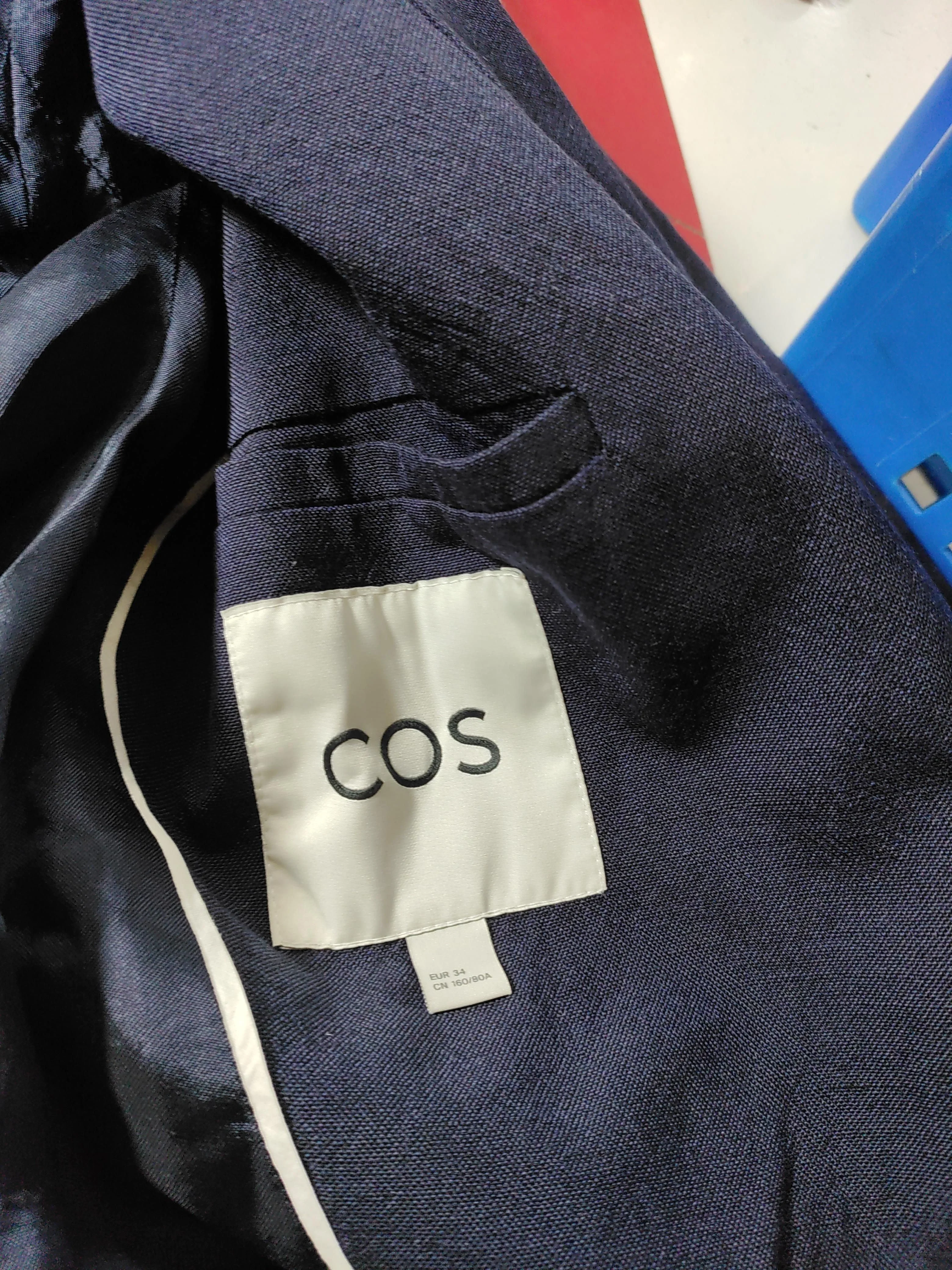 COS Women's Blazer UK 6 Blue Wool with Viscose Overcoat - Image 5