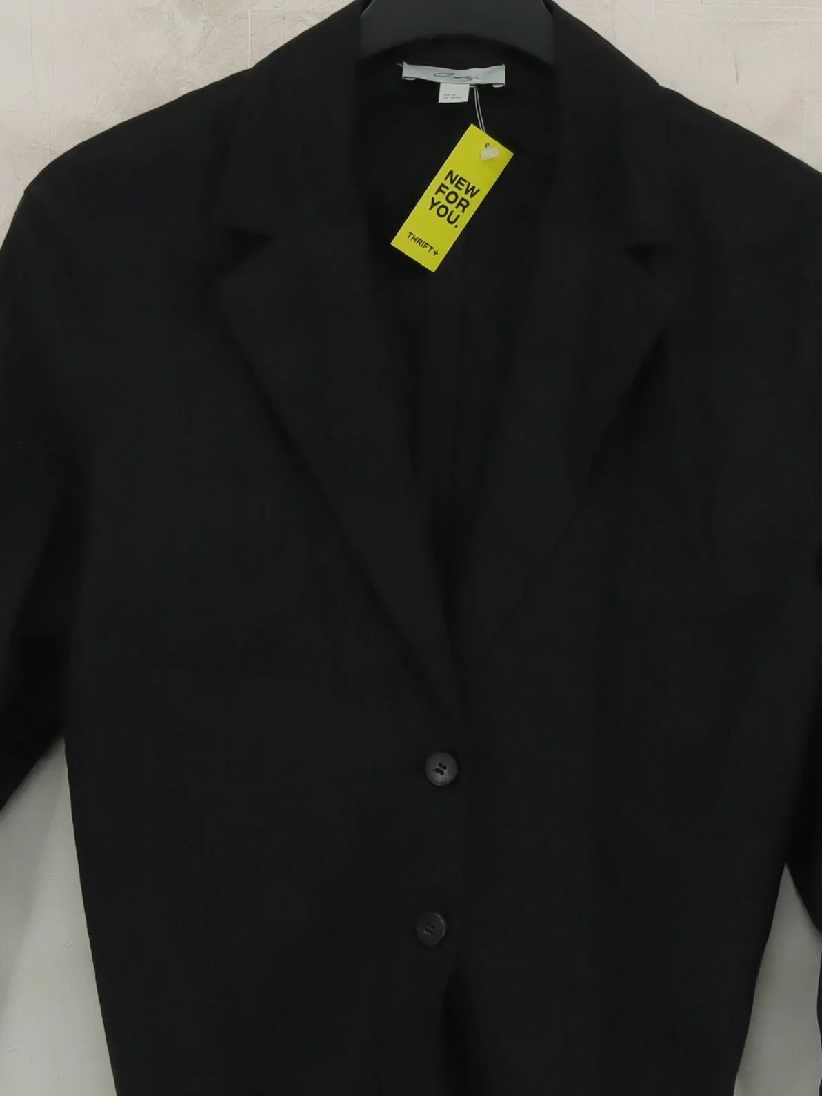 COS Women's Blazer UK 8 Black Viscose with Polyester, Elastane Overcoat - Image 3