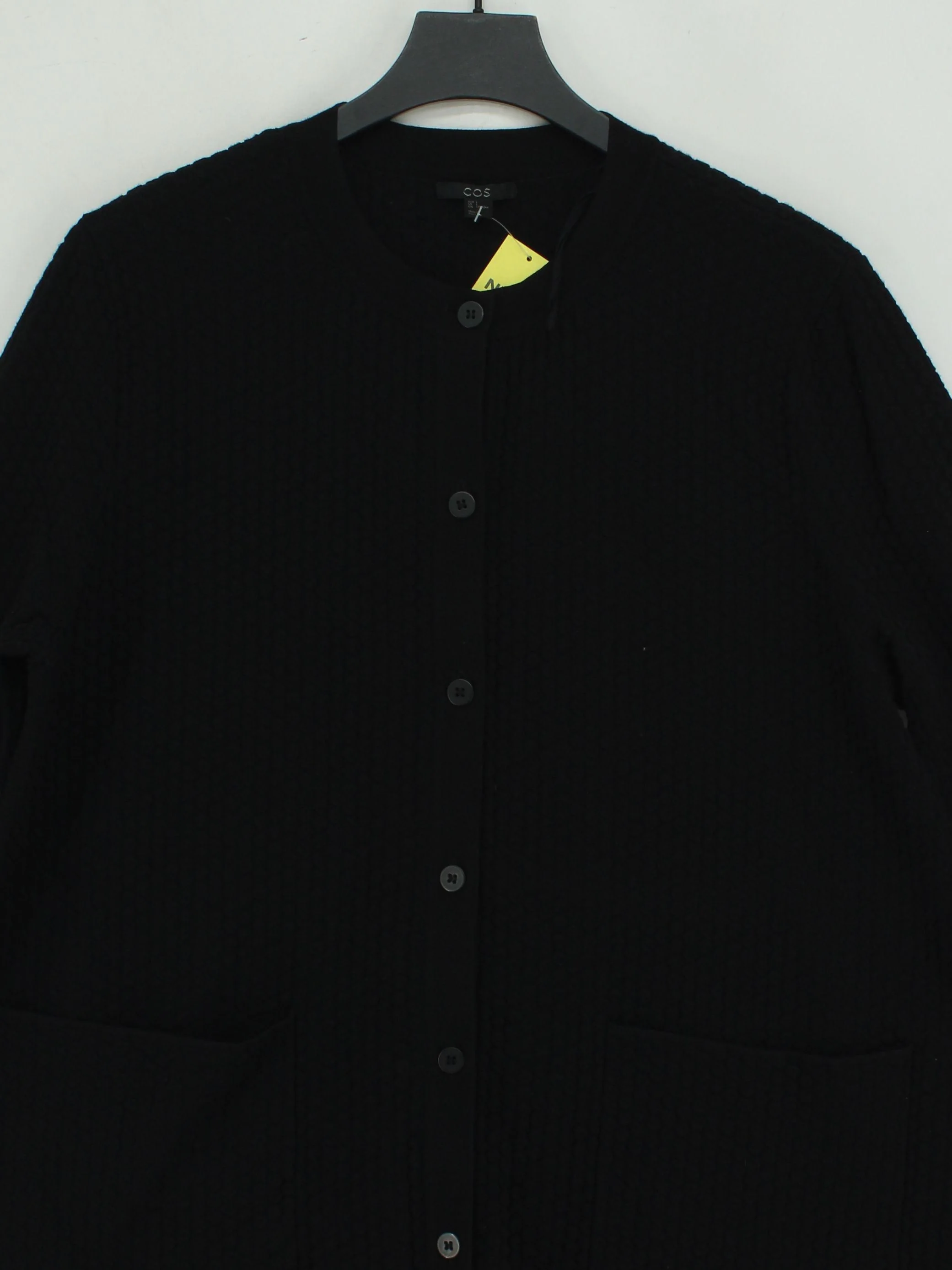 COS Women's Cardigan L Black Polyamide with Viscose Round Neck Cardigan - Image 3