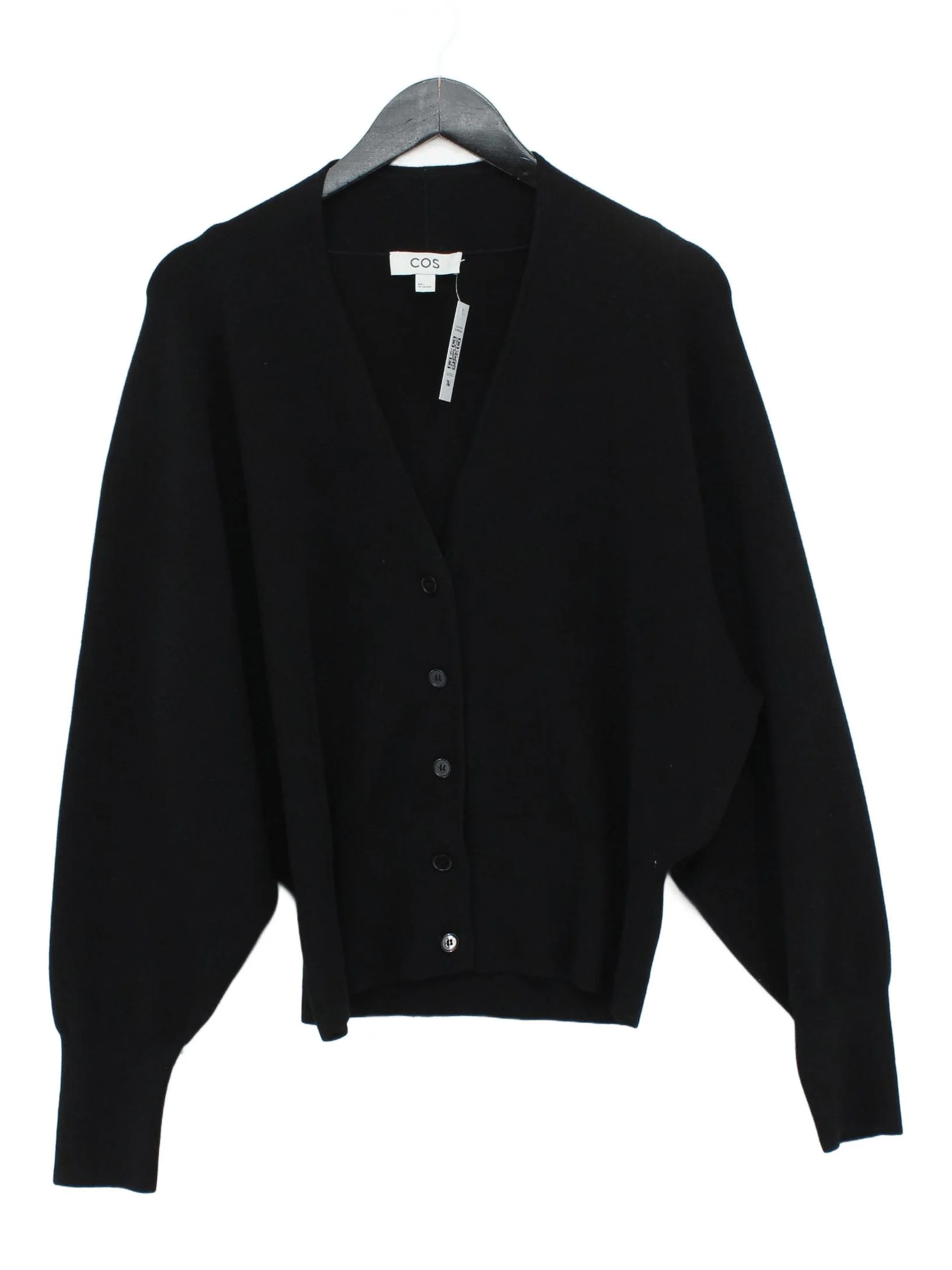 COS Women's Cardigan L Black Wool