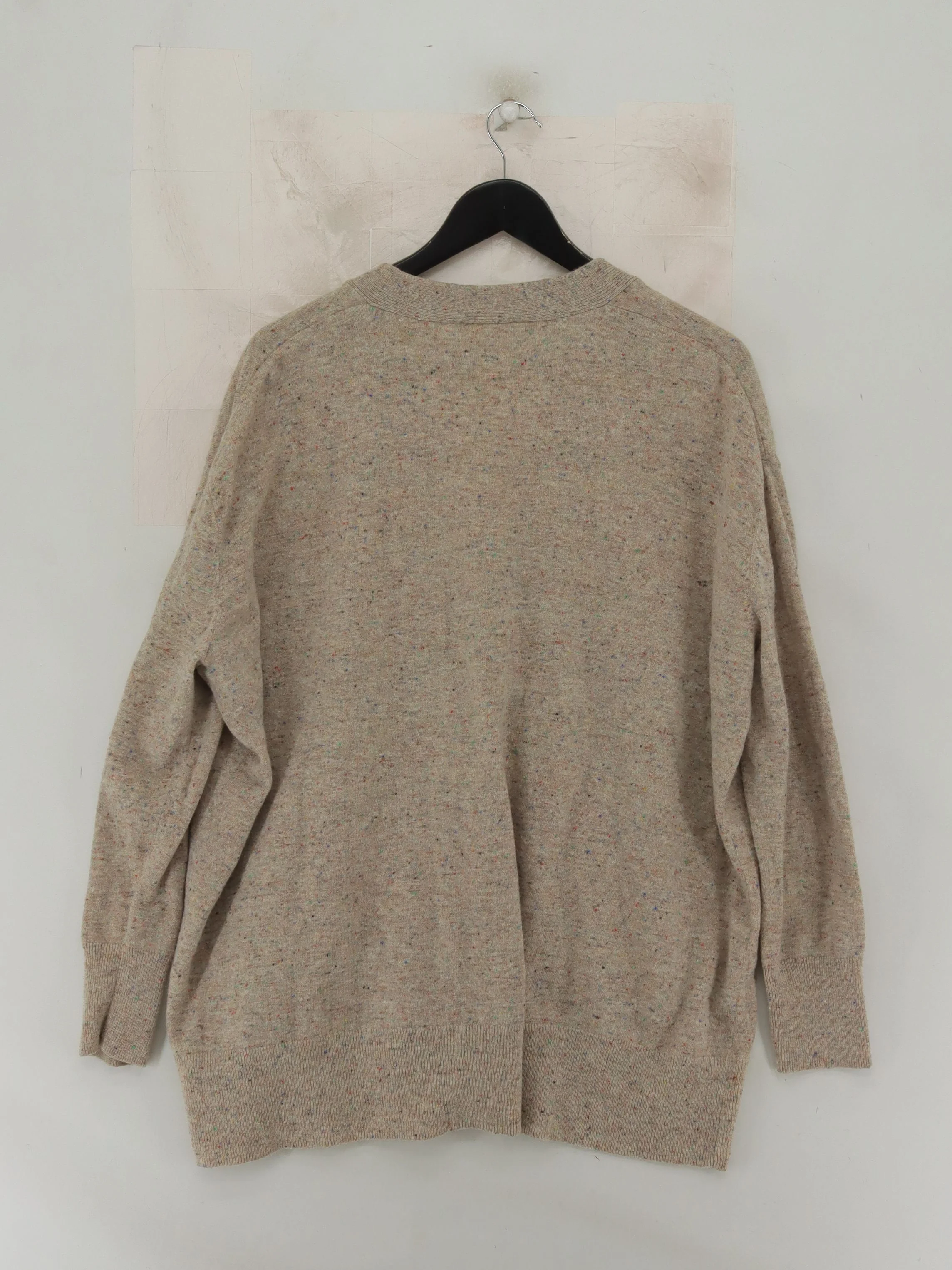 COS Women's Cardigan L Brown 100% Wool V-Neck Cardigan - Image 2