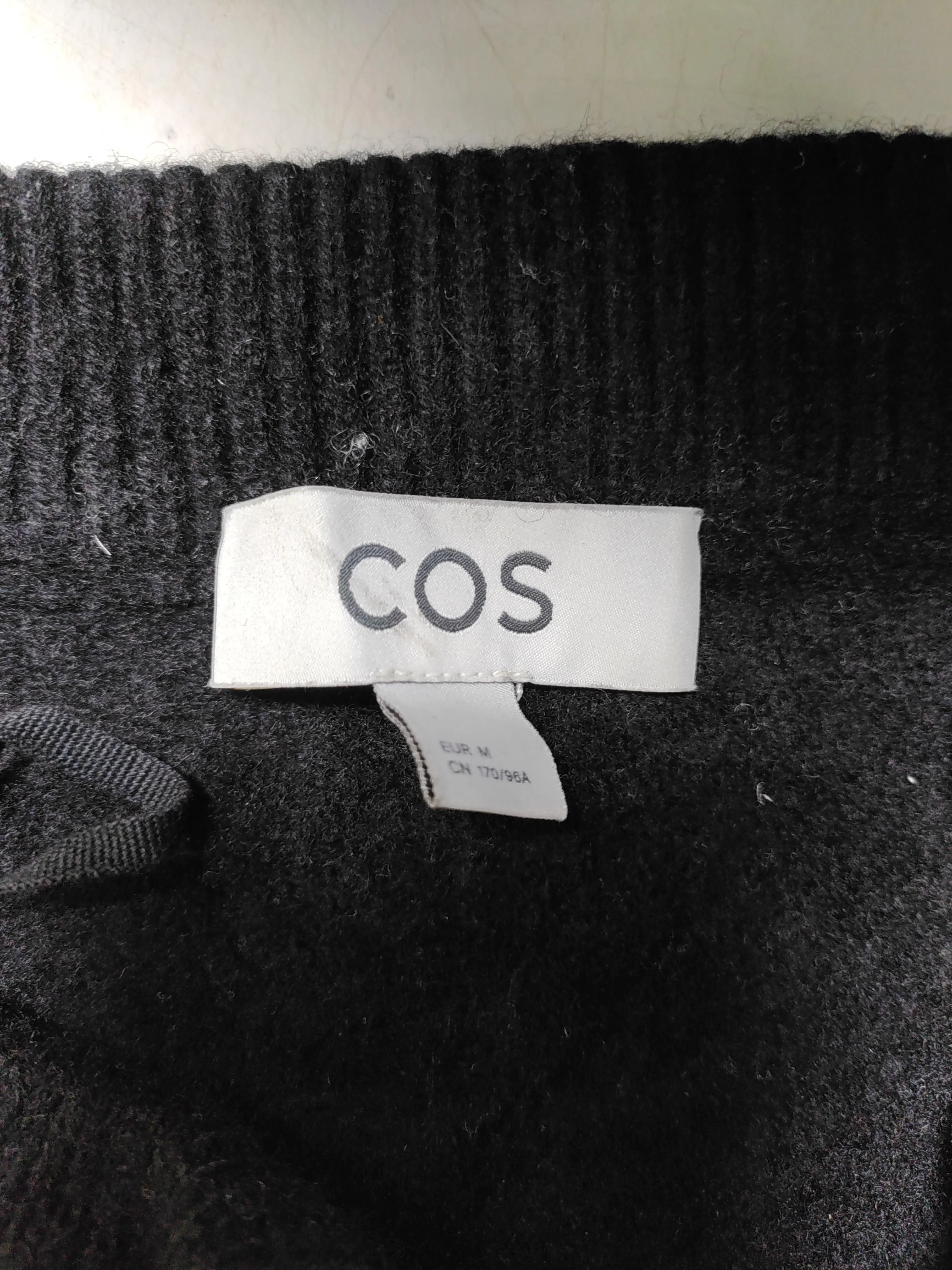COS Women's Cardigan M Black 100% Wool Round Neck Cardigan - Image 5