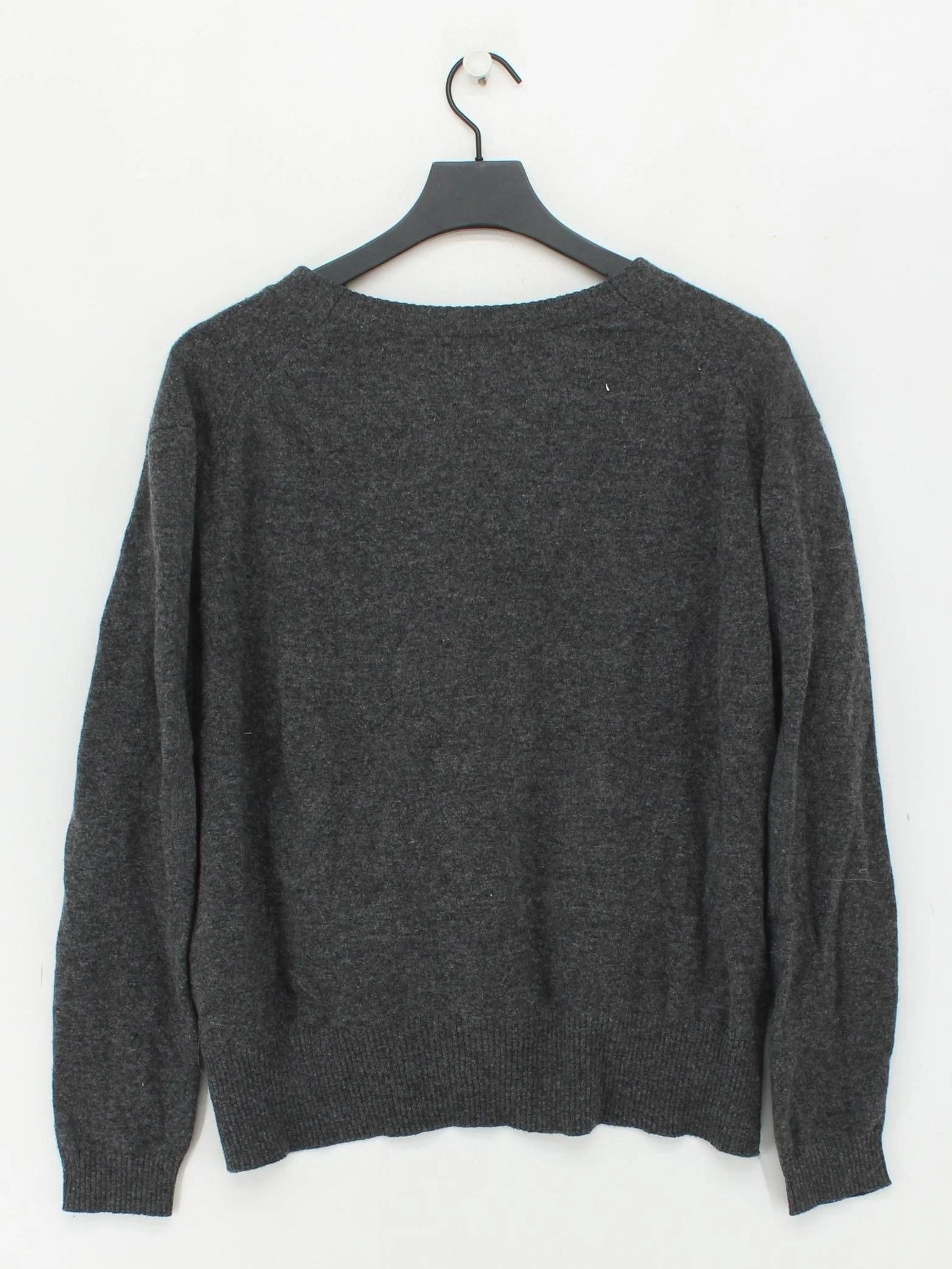 COS Women's Cardigan M Grey 100% Wool Round Neck Cardigan - Image 2