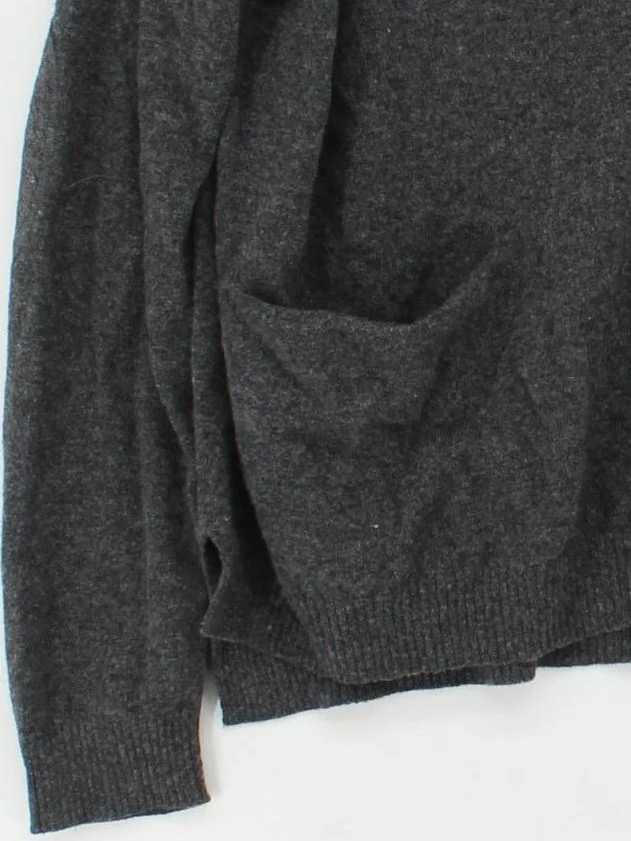 COS Women's Cardigan M Grey 100% Wool Round Neck Cardigan - Image 4