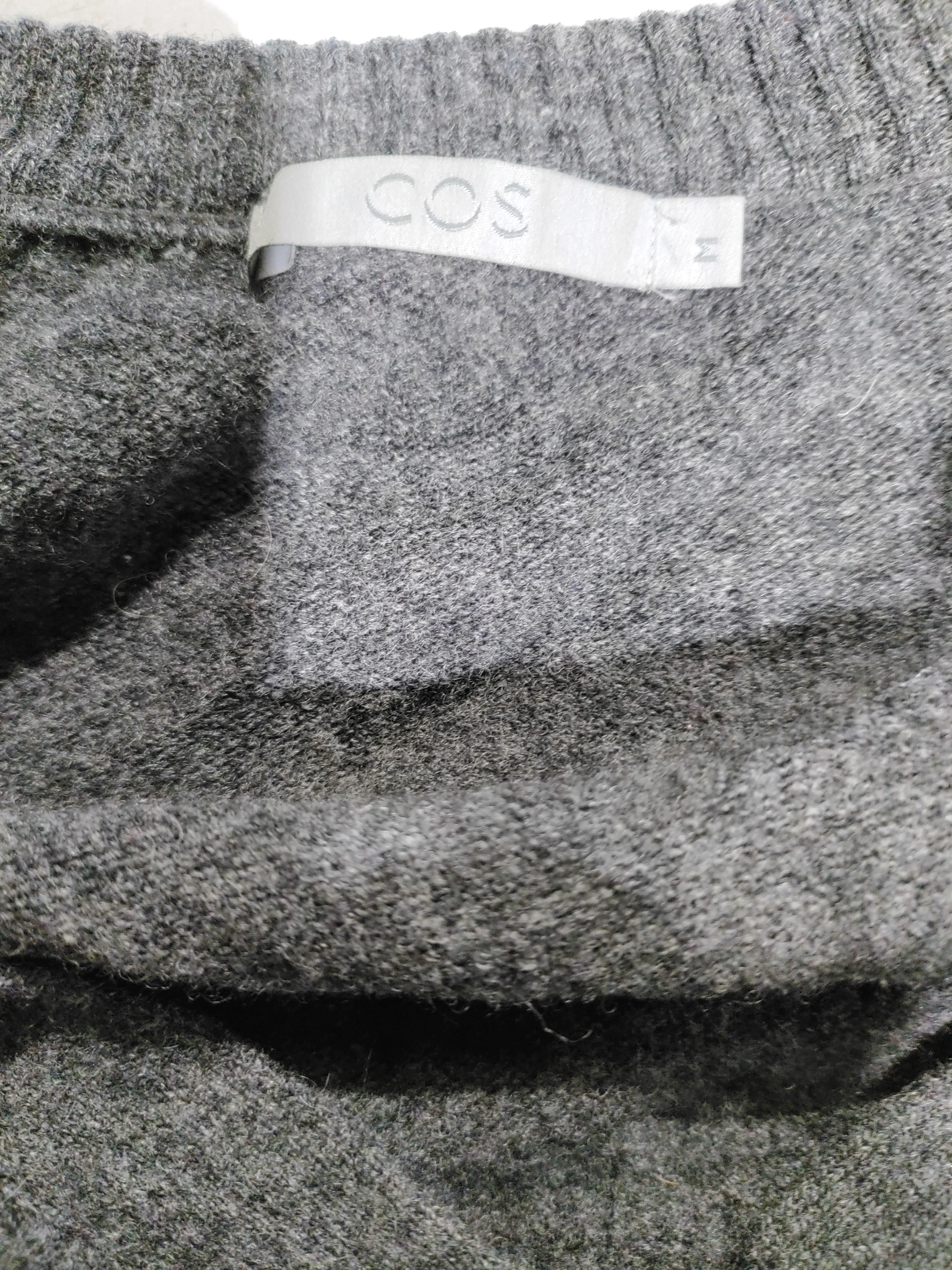 COS Women's Cardigan M Grey 100% Wool Round Neck Cardigan - Image 6