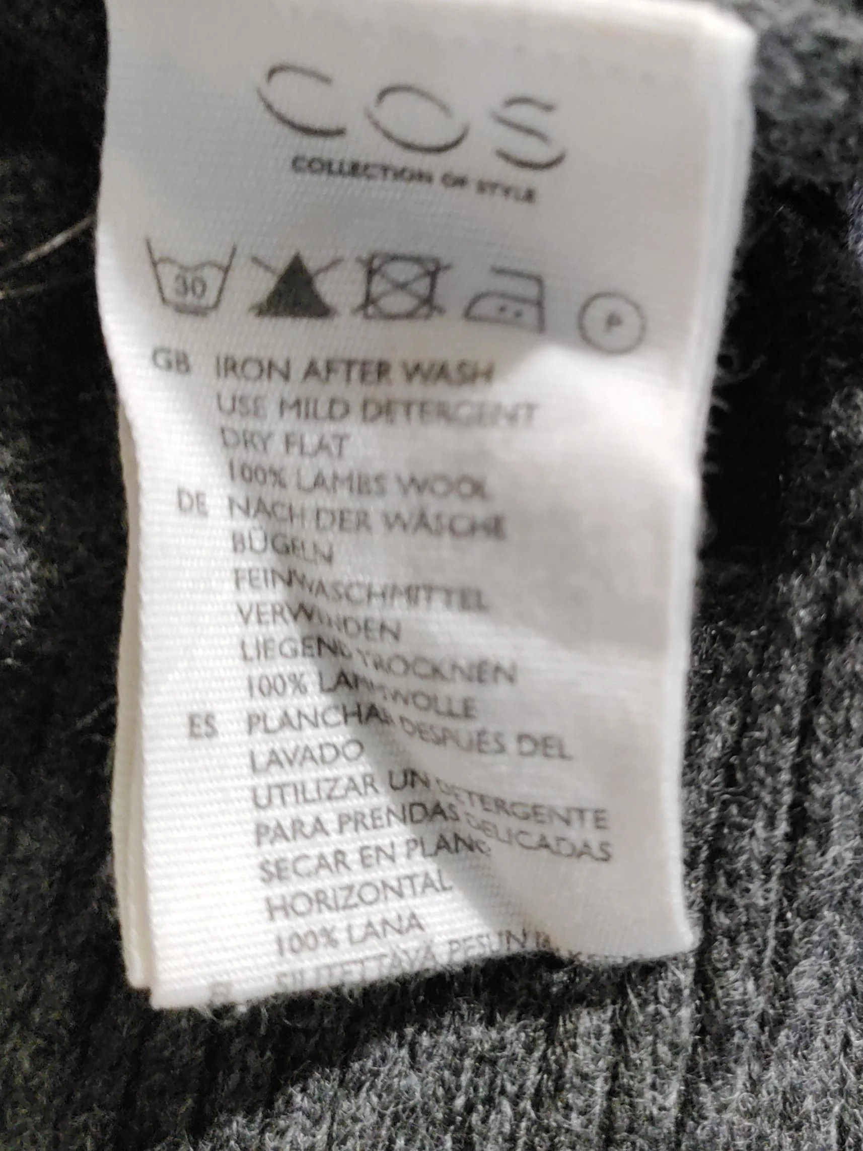 COS Women's Cardigan M Grey 100% Wool Round Neck Cardigan - Image 7