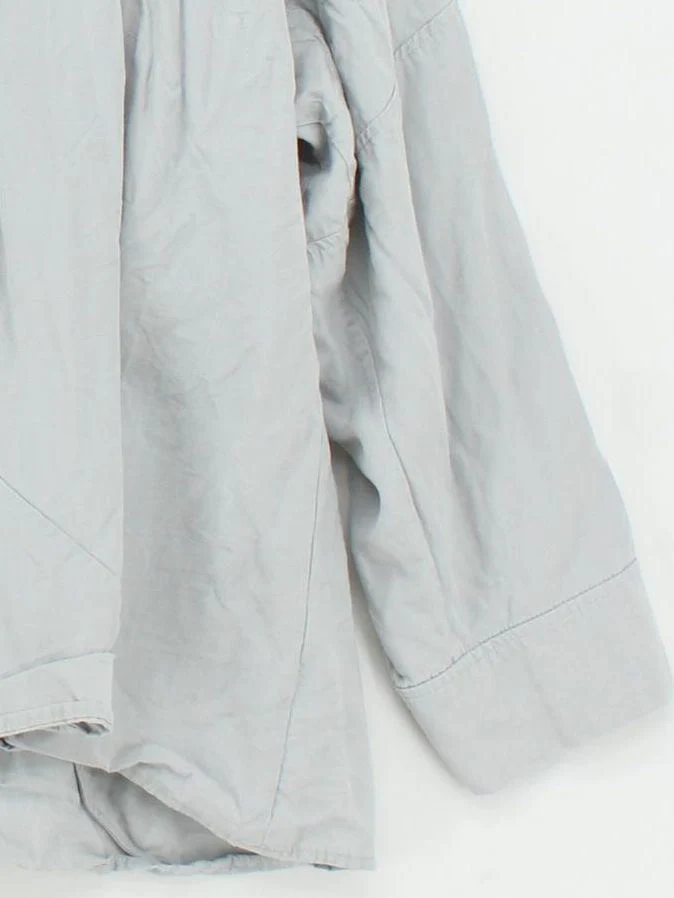 COS Women's Cardigan M Grey Lyocell Modal with Linen V-Neck Cardigan - Image 4