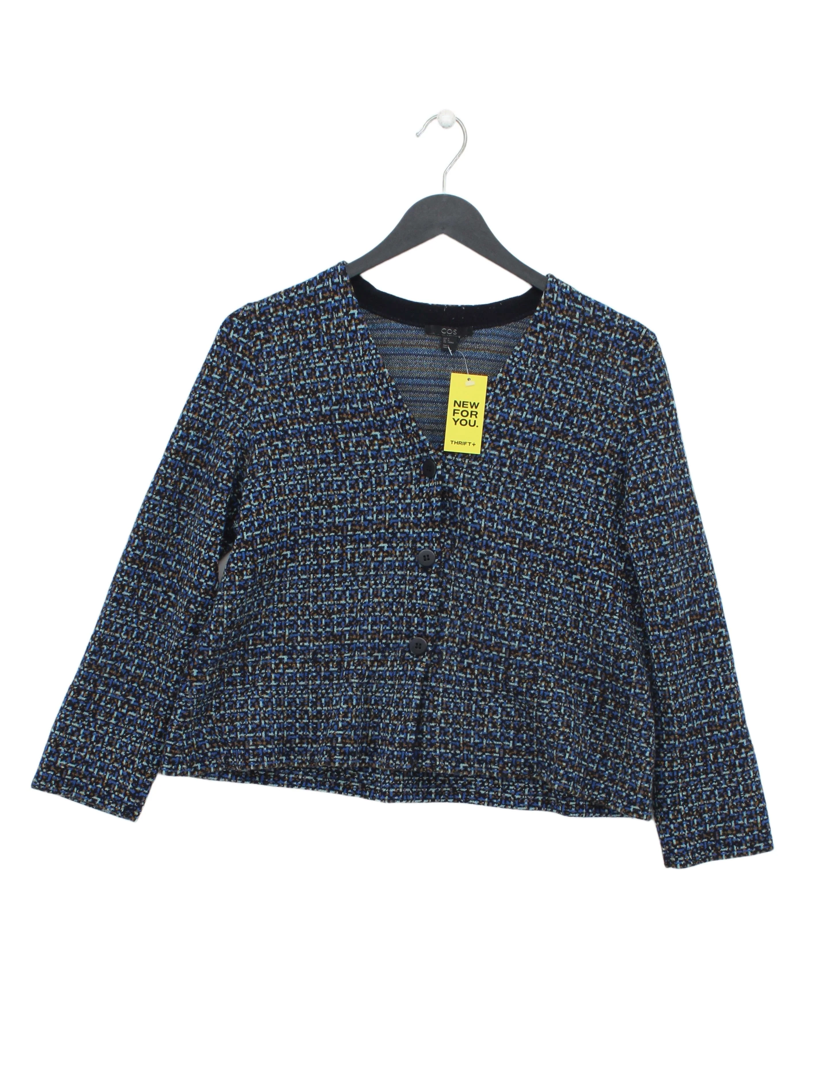 COS Women's Cardigan M Multi 100% Wool V-Neck Cardigan