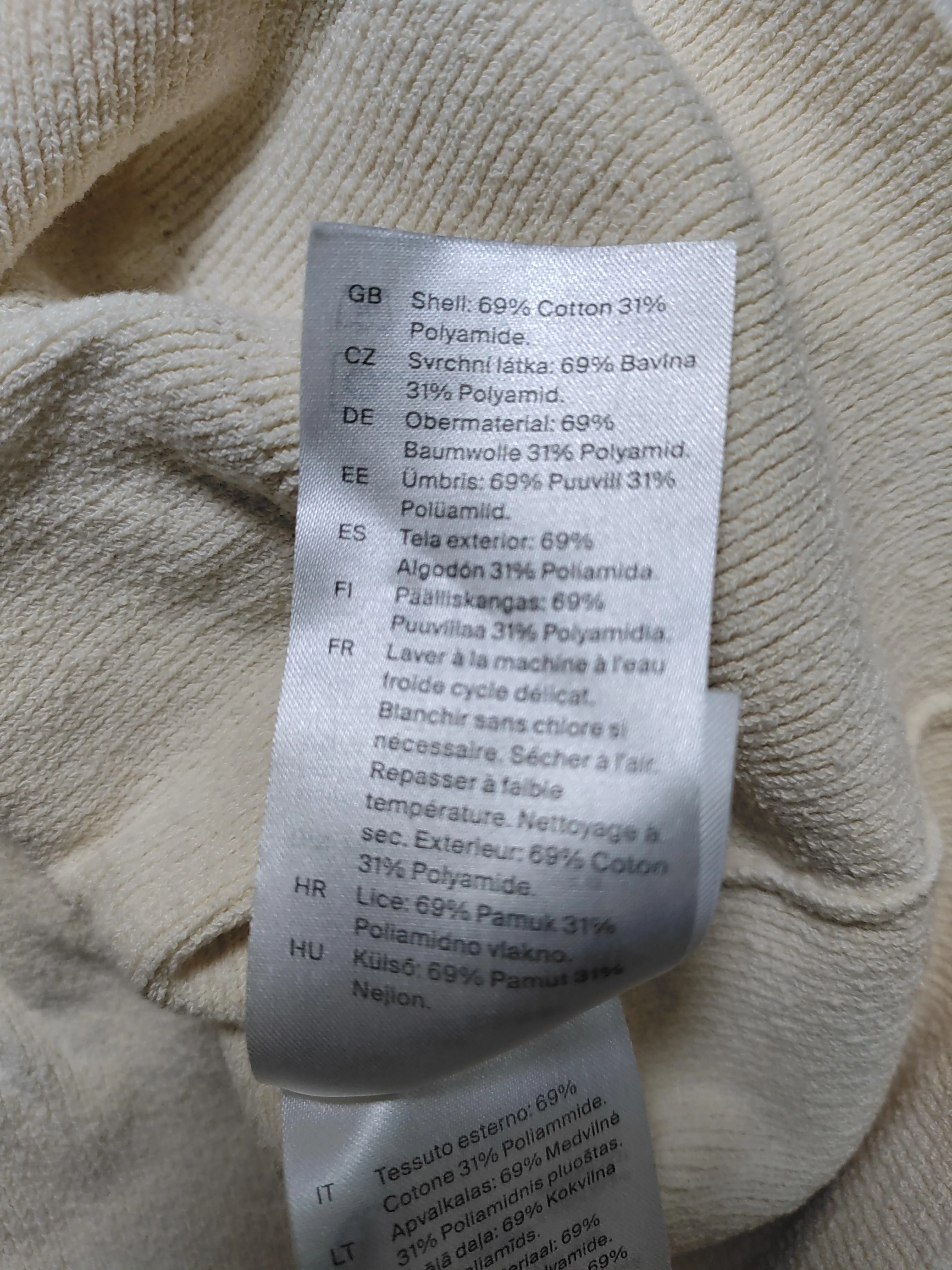 COS Women's Cardigan S Cream Cotton with Polyamide Round Neck Cardigan - Image 6