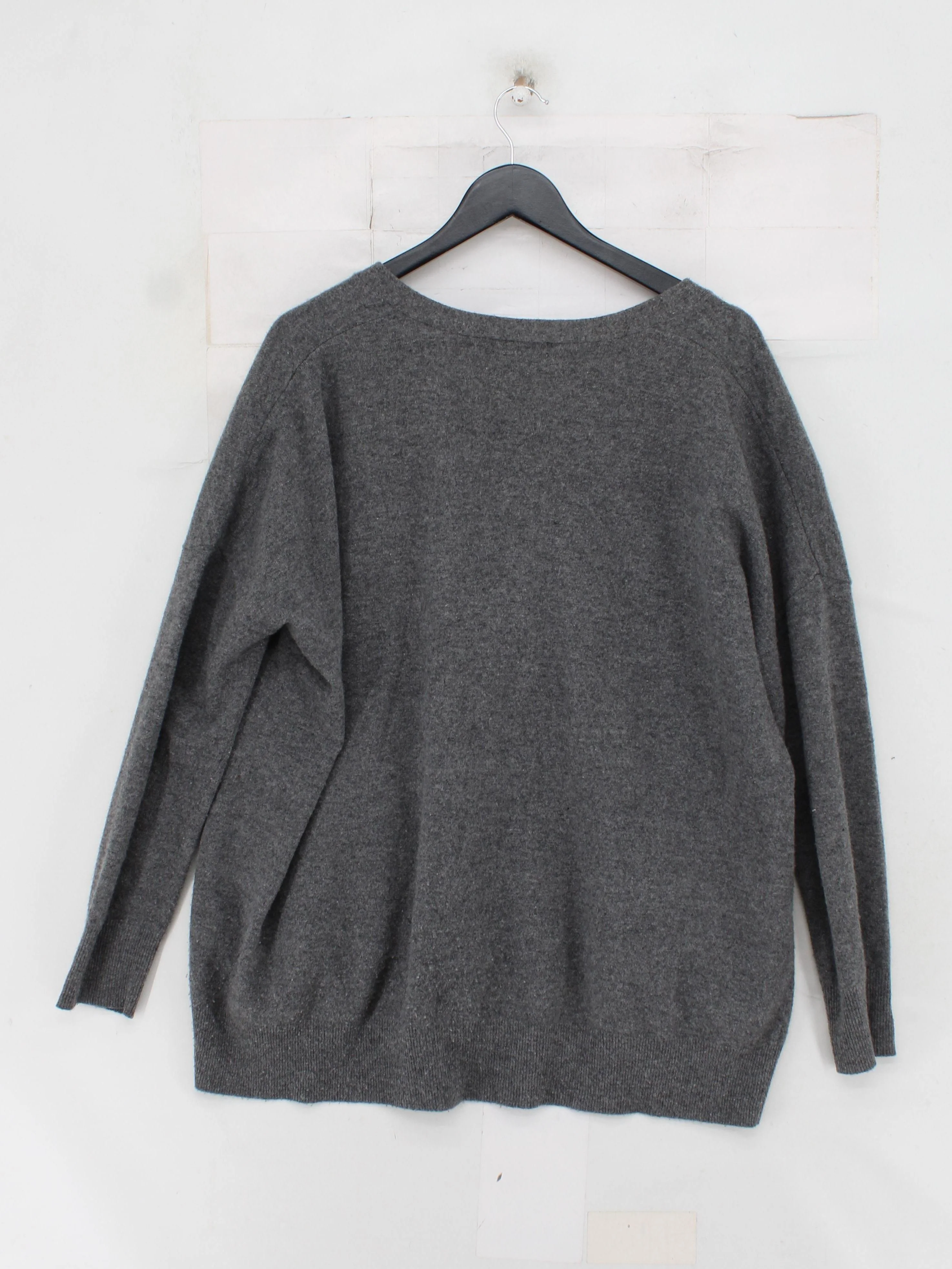 COS Women's Cardigan S Grey 100% Wool V-Neck Cardigan - Image 2