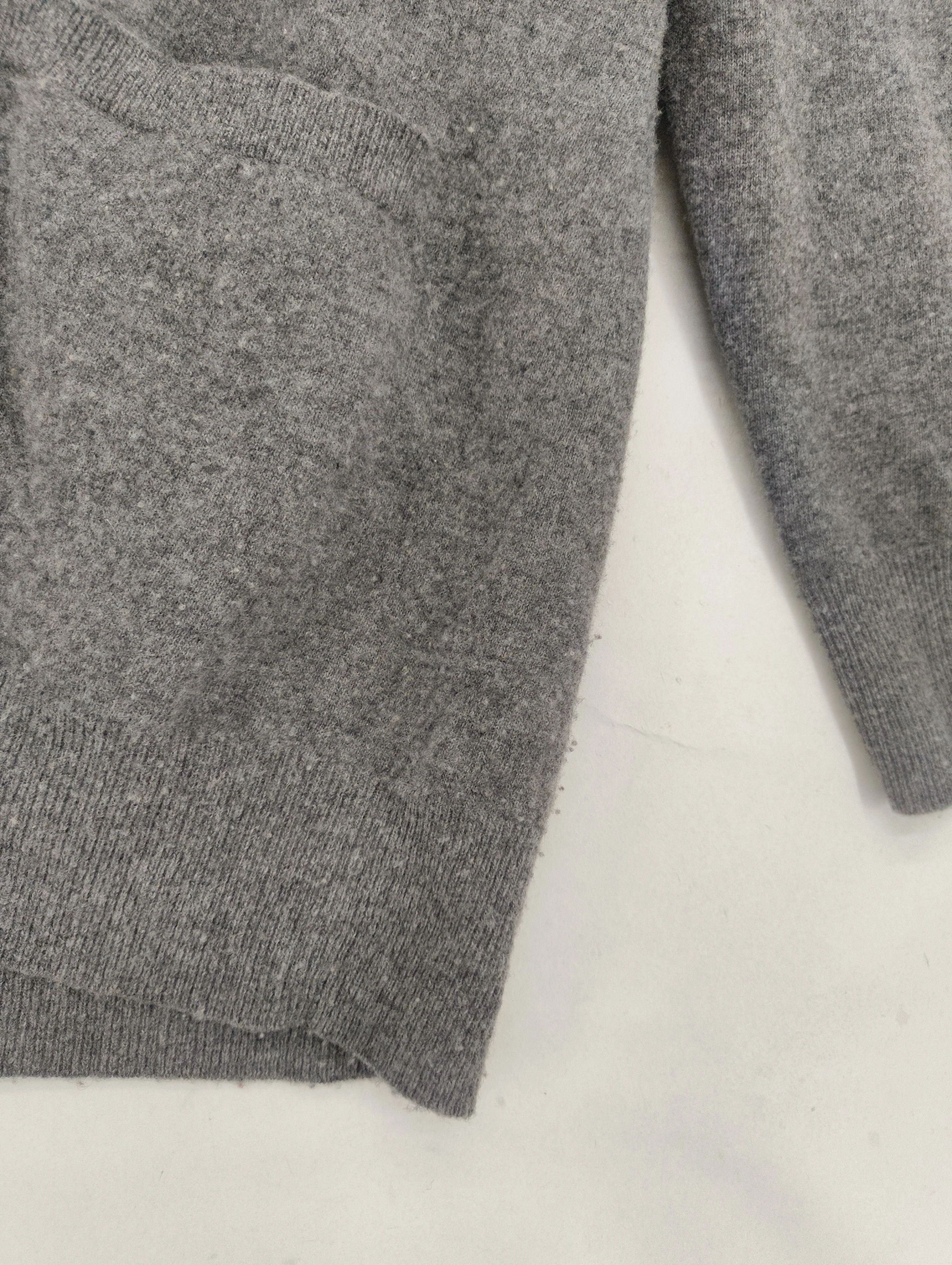 COS Women's Cardigan S Grey 100% Wool V-Neck Cardigan - Image 5