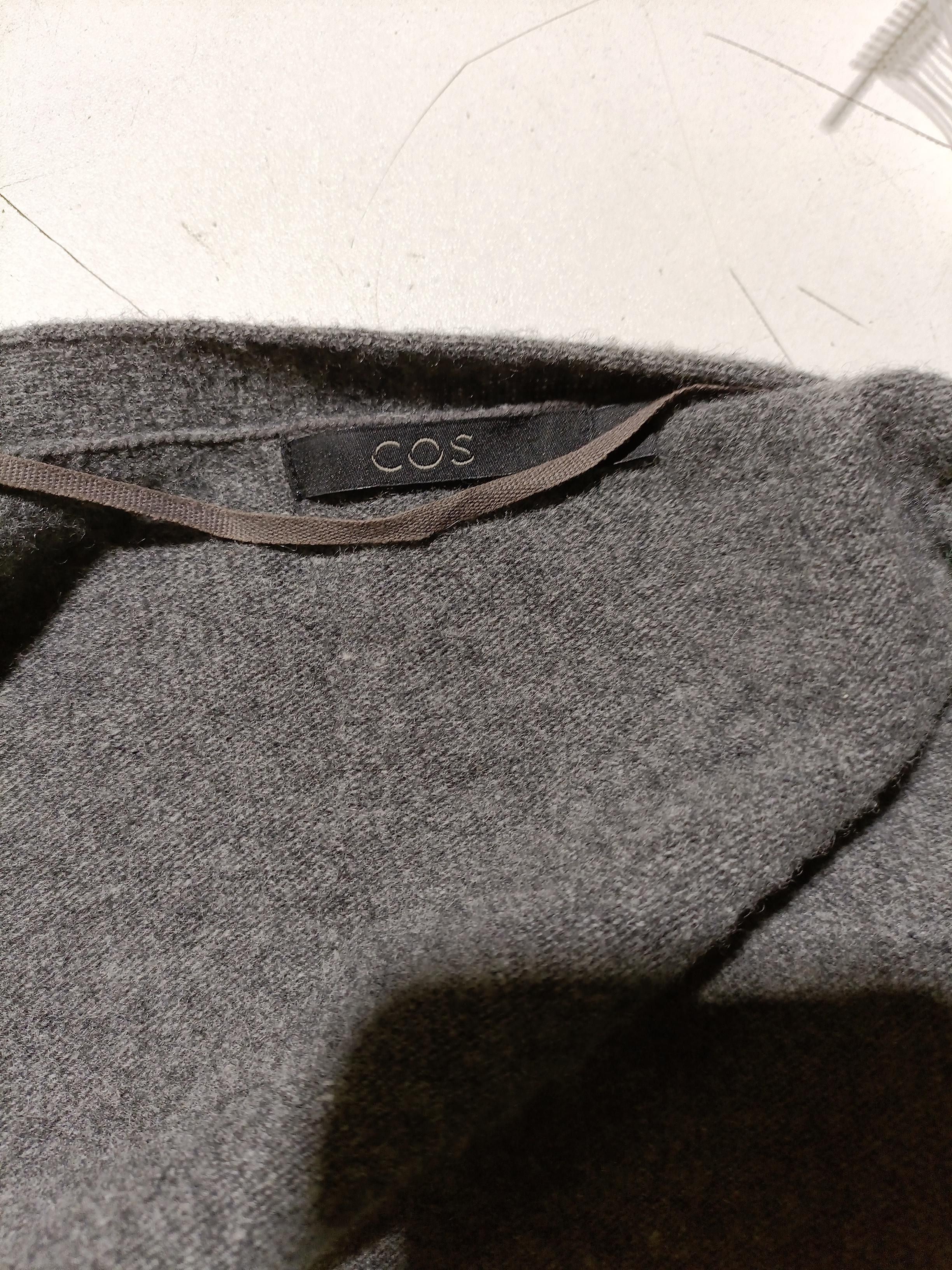 COS Women's Cardigan S Grey 100% Wool V-Neck Cardigan - Image 7