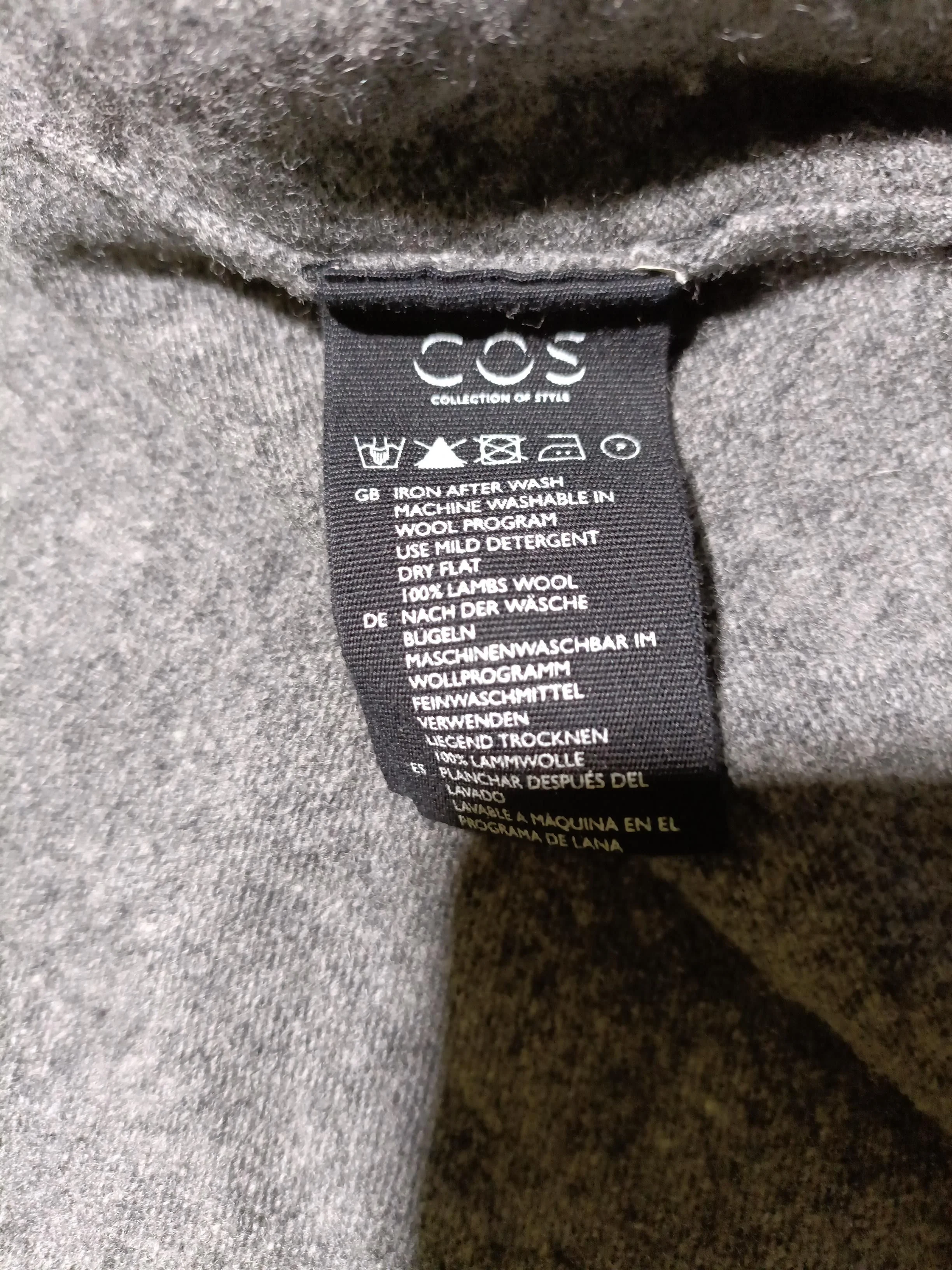 COS Women's Cardigan S Grey 100% Wool V-Neck Cardigan - Image 8