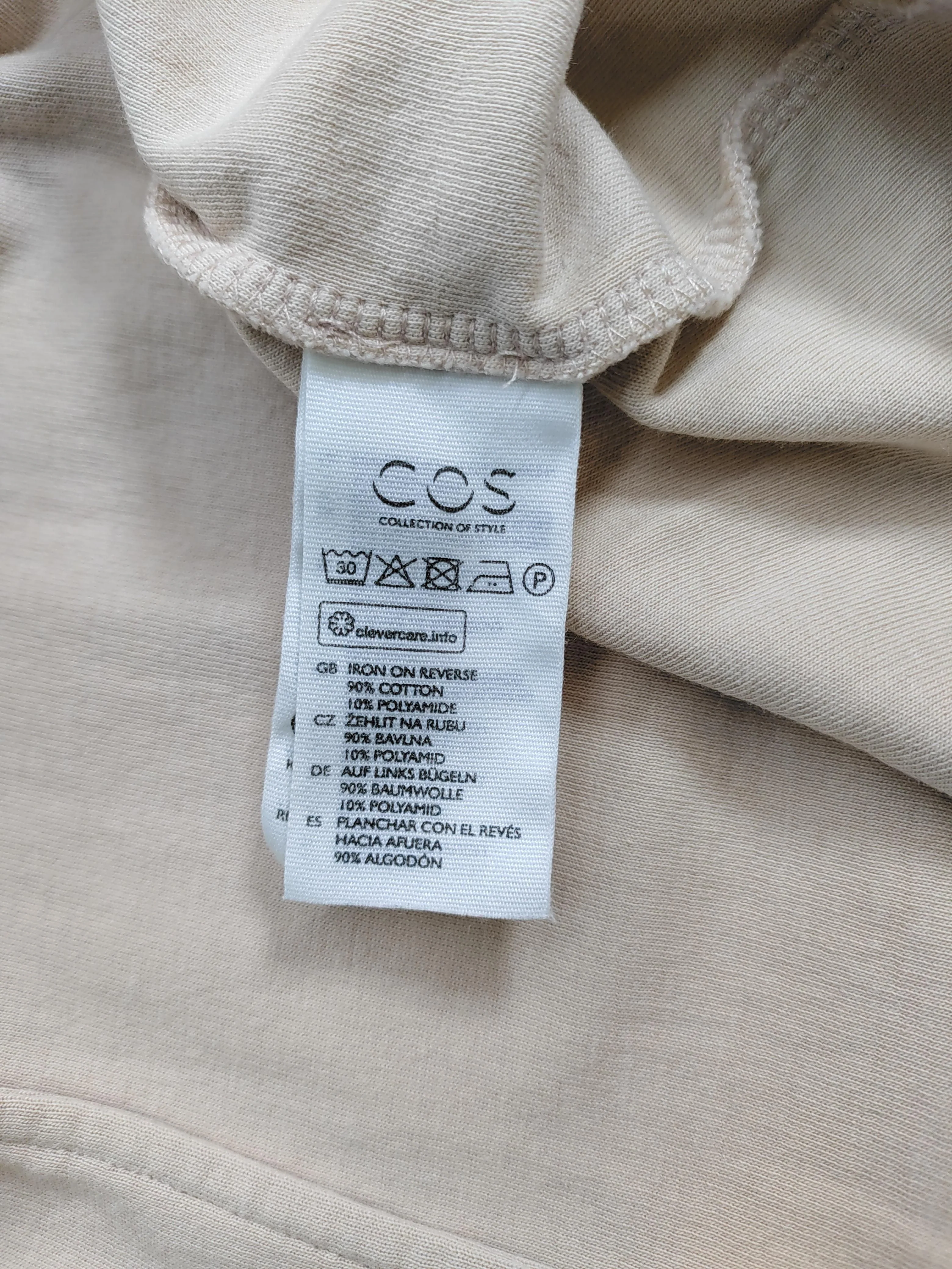COS Women's Cardigan XS Cream Cotton with Polyamide V-Neck Cardigan - Image 6