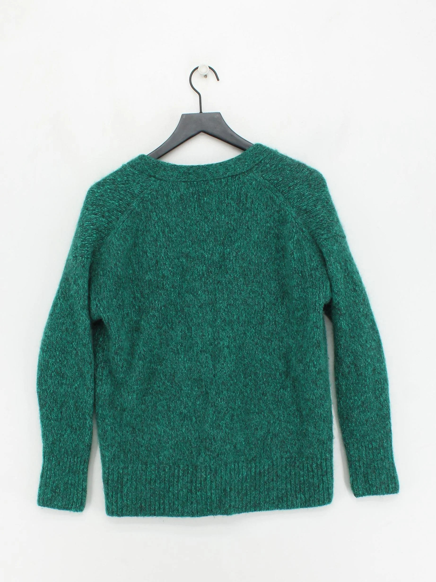 COS Women's Cardigan XS Green Other with Wool, Polyamide V-Neck Cardigan - Image 2