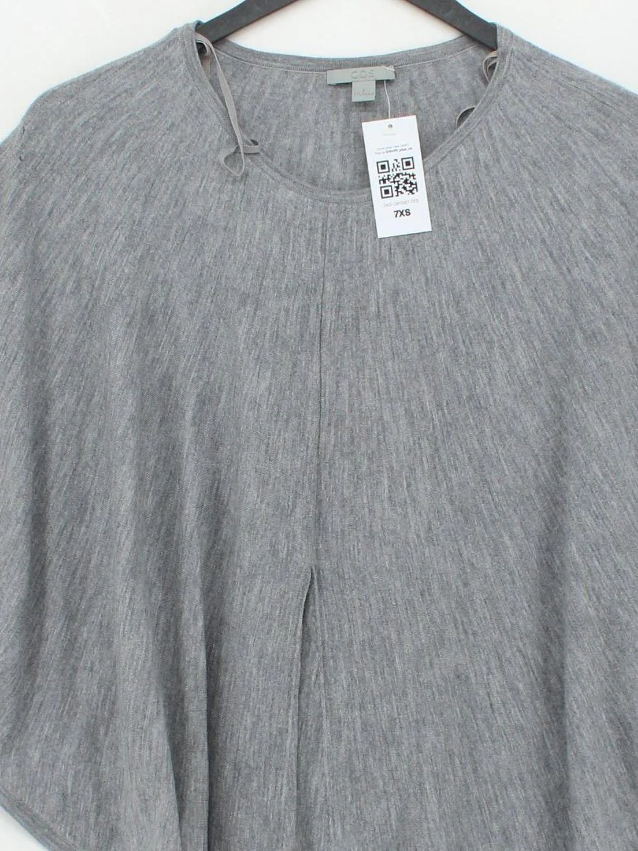 COS Women's Coat L Grey 100% Wool Overcoat - Image 3