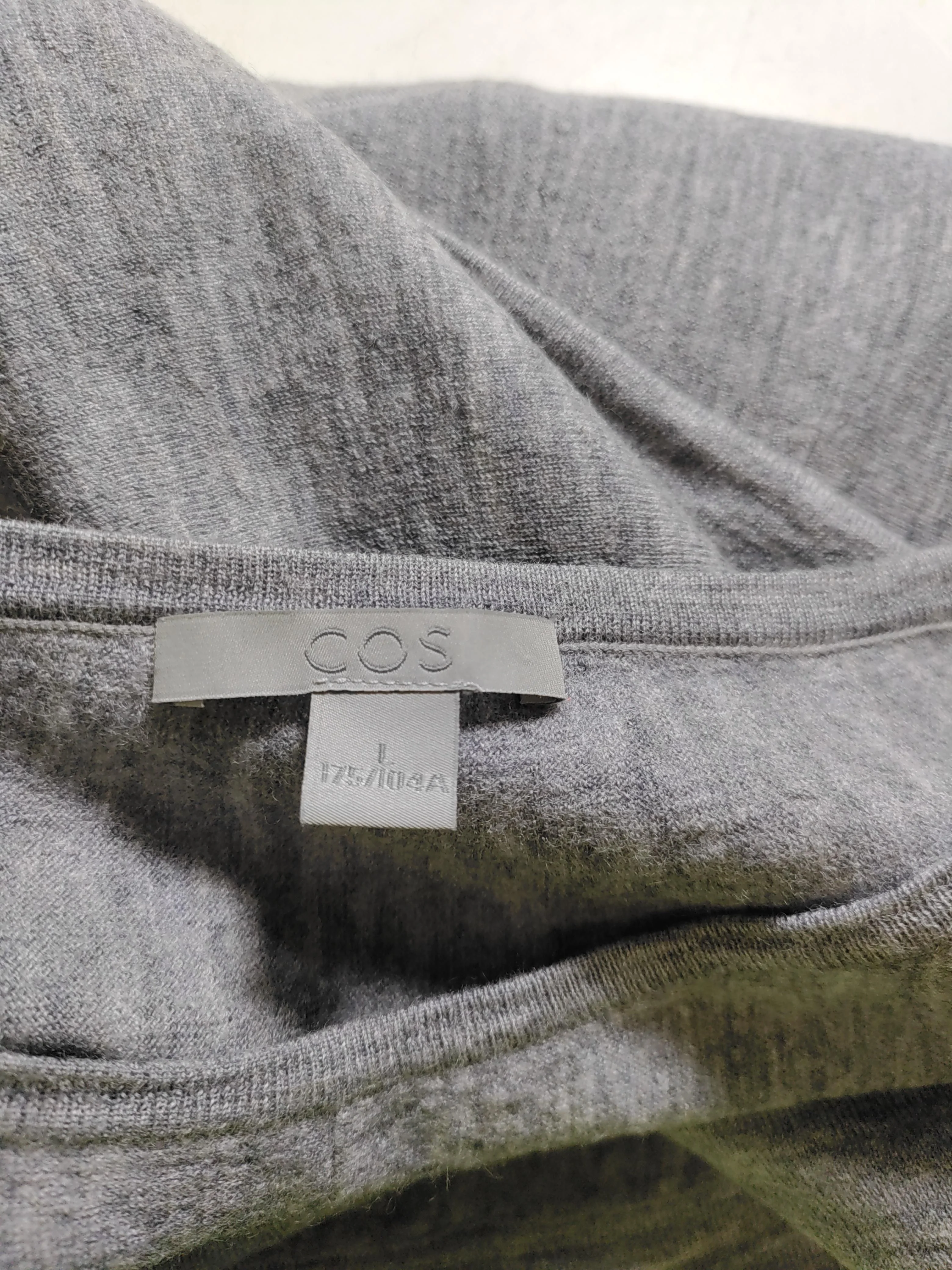 COS Women's Coat L Grey 100% Wool Overcoat - Image 5