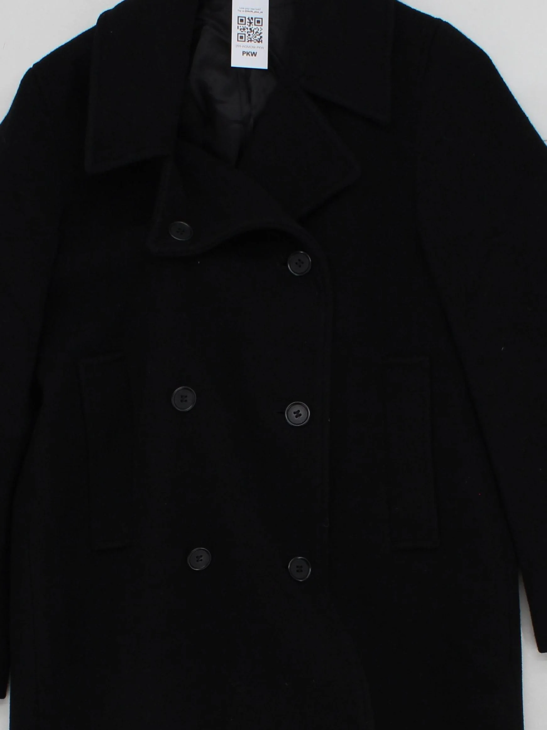 COS Women's Coat M Black 100% Wool Overcoat - Image 3