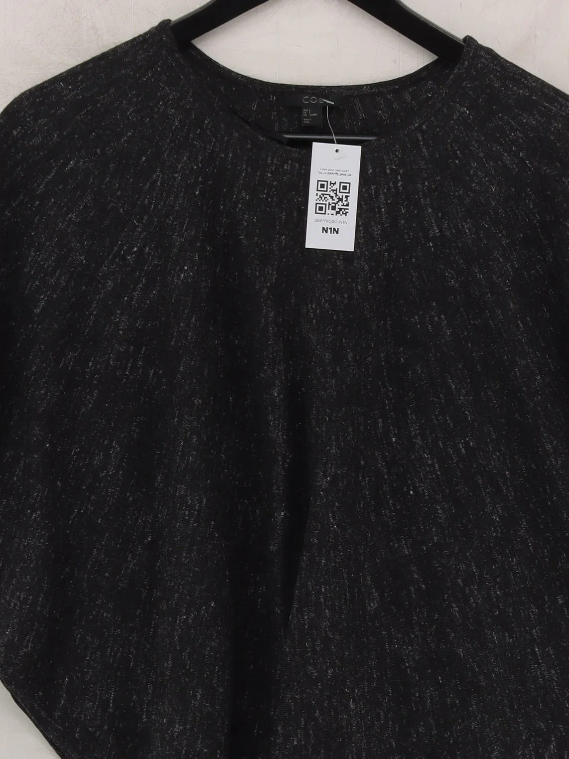 COS Women's Coat S Grey Wool with Linen Overcoat - Image 3
