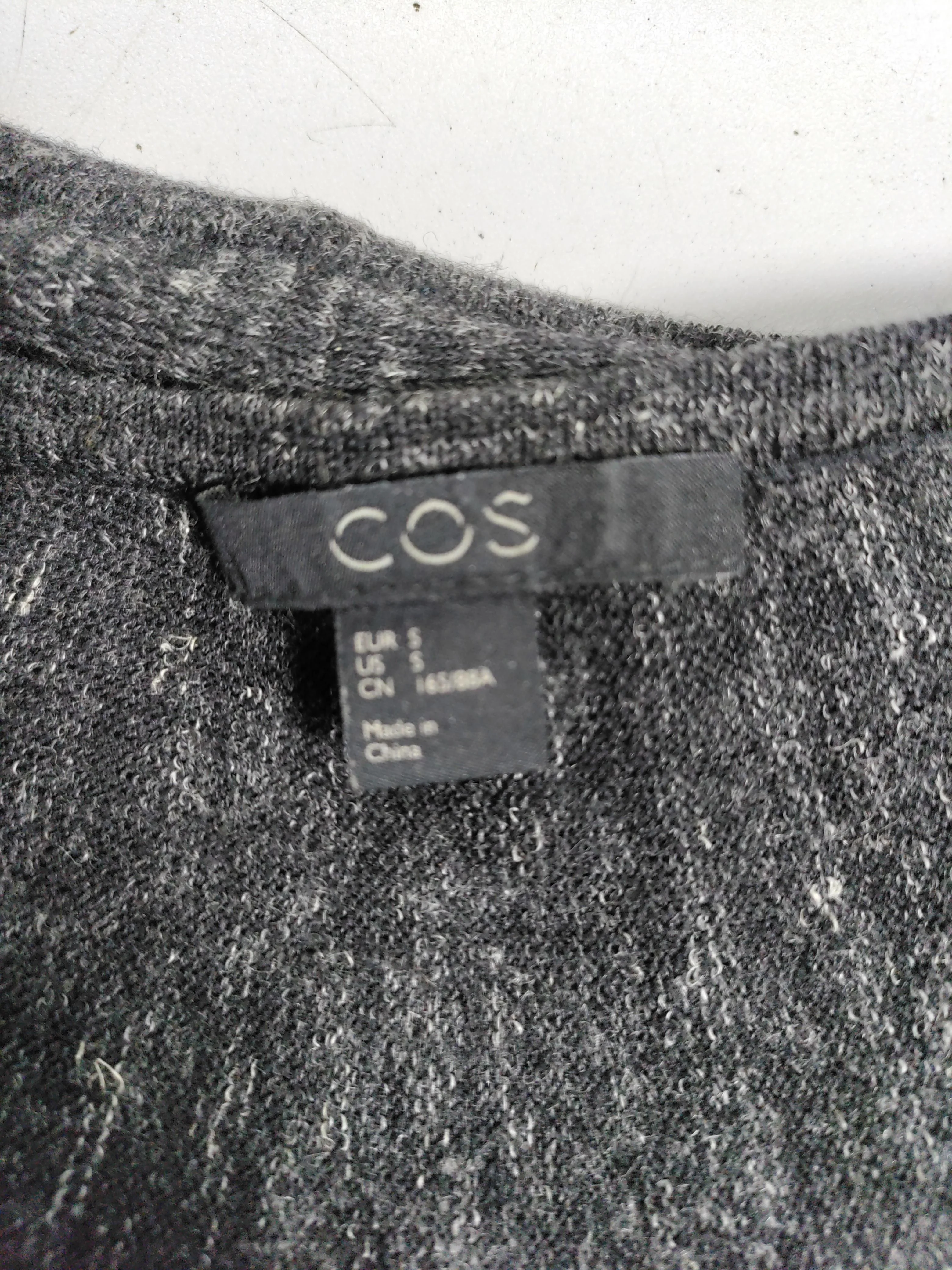 COS Women's Coat S Grey Wool with Linen Overcoat - Image 5