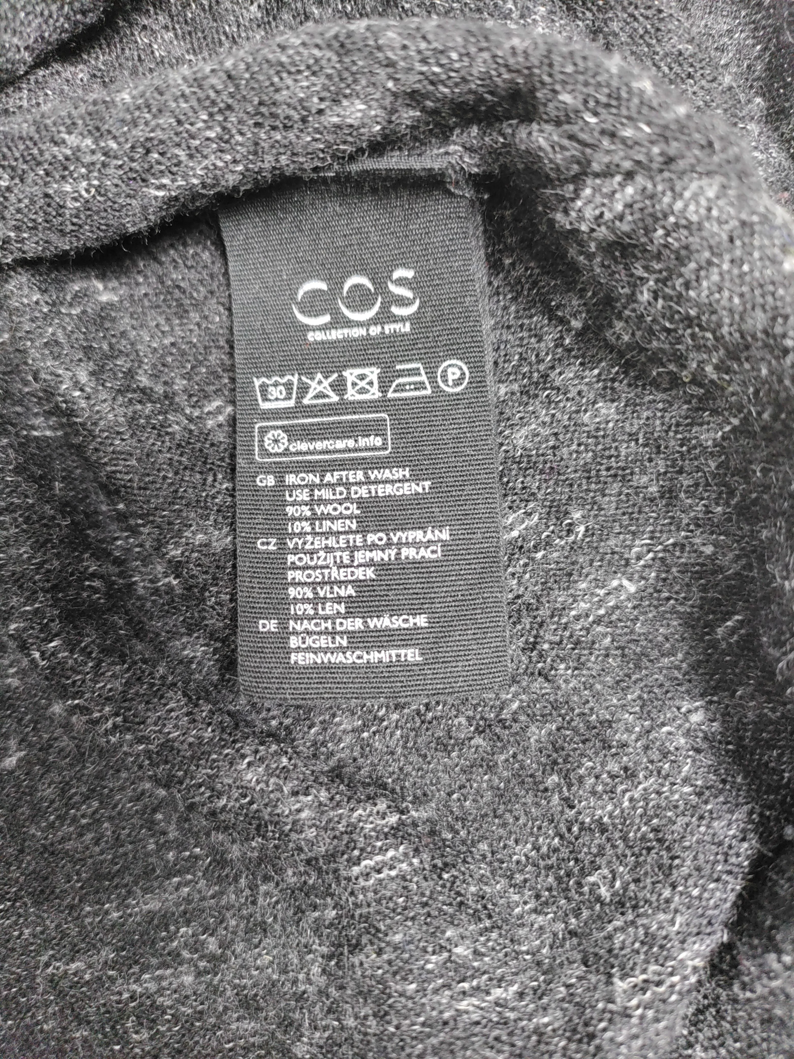 COS Women's Coat S Grey Wool with Linen Overcoat - Image 6