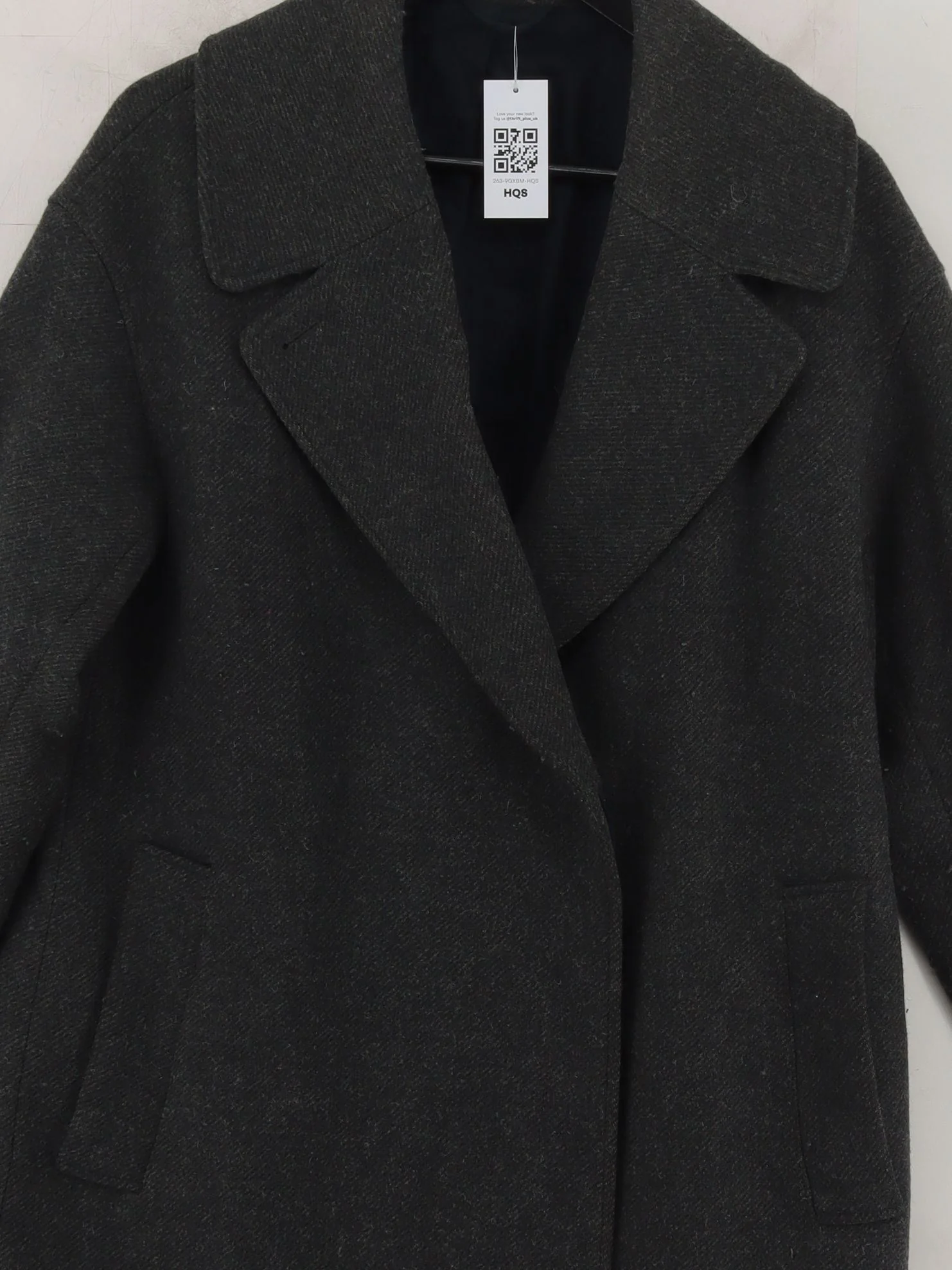 COS Women's Coat UK 8 Grey Wool with Polyamide, Other, Cotton, Viscose Overcoat - Image 3