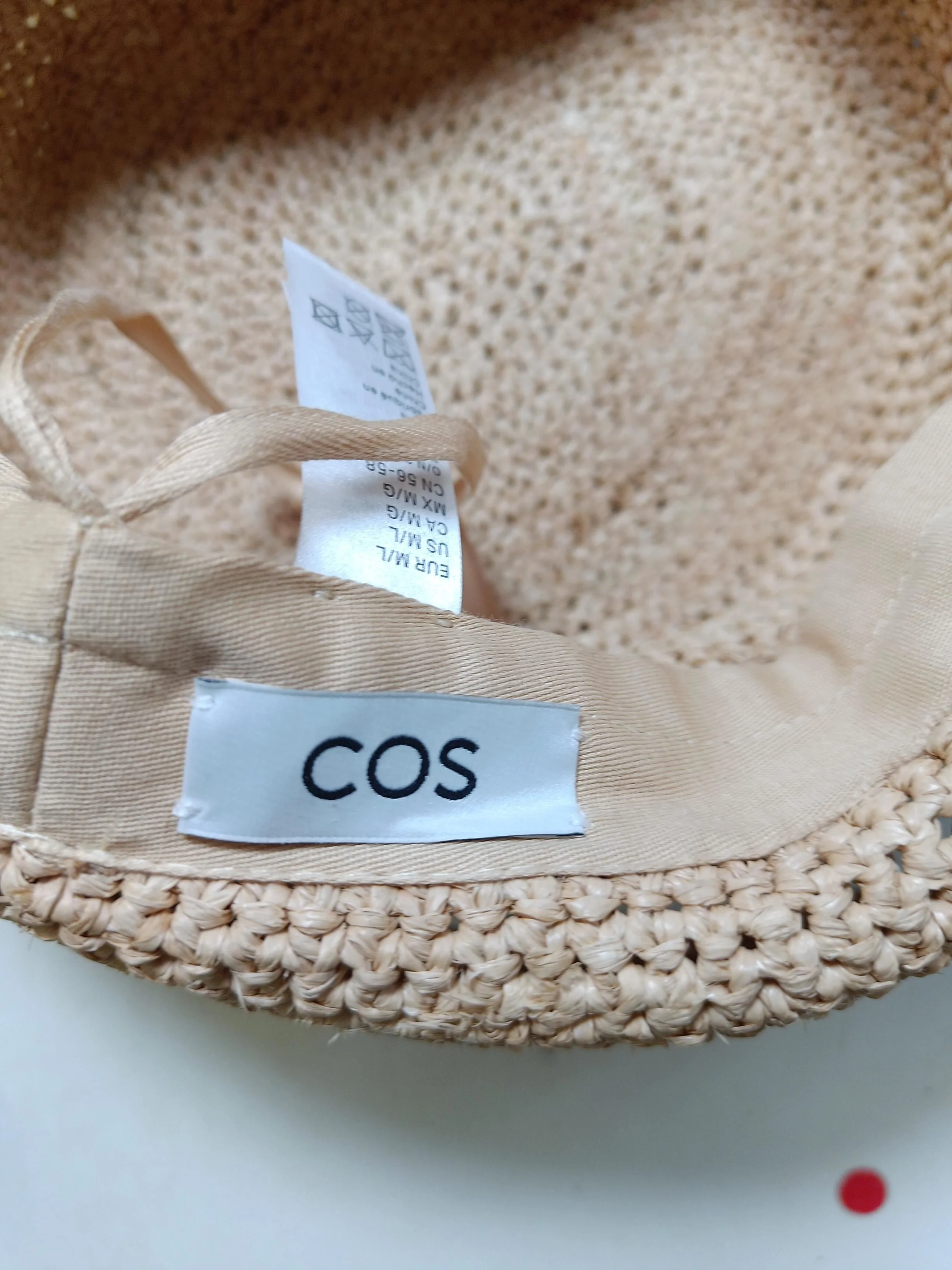 COS Women's Hat M Tan 100% Other Bucket Hat - Image 5