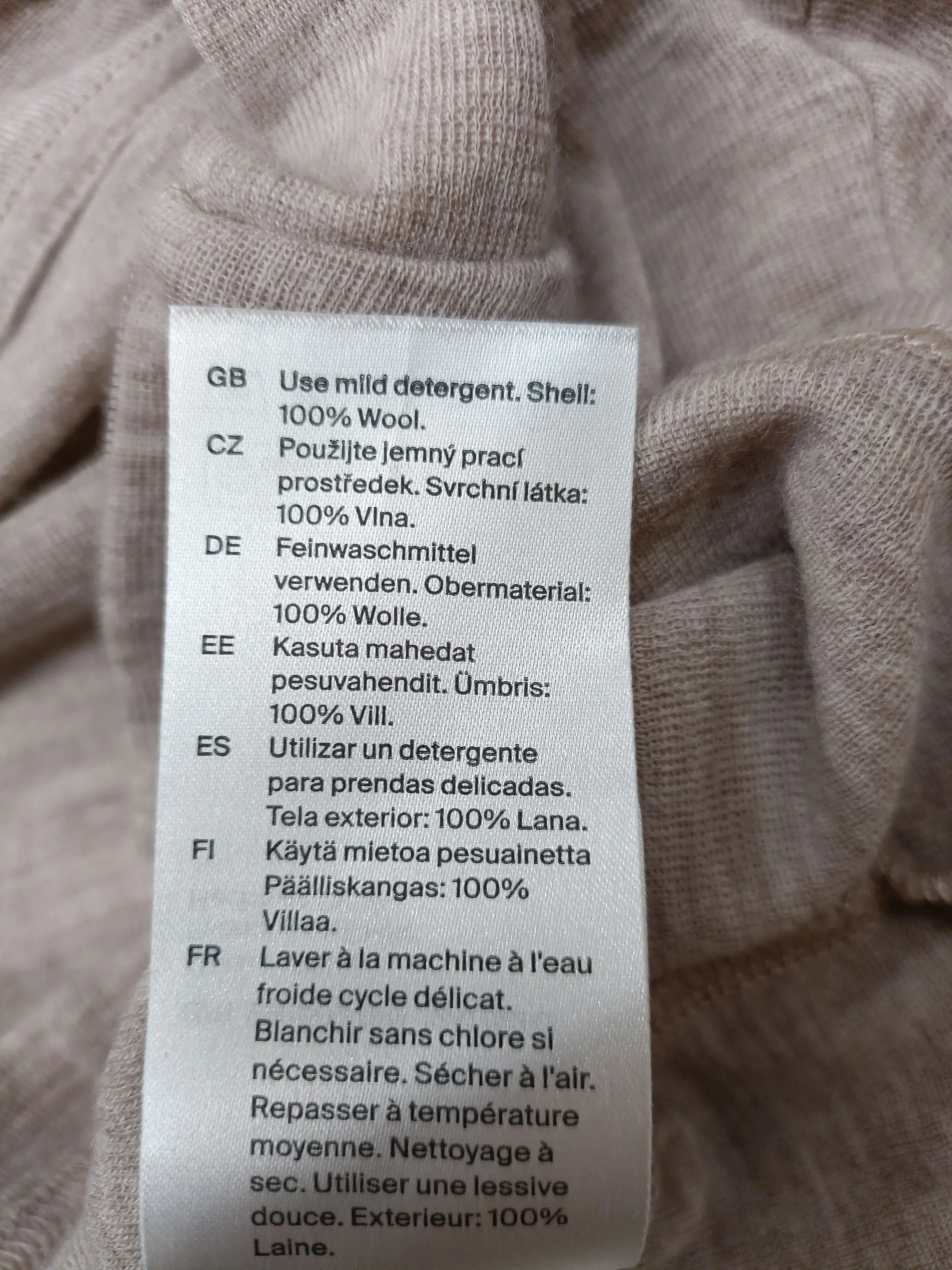 COS Women's Hoodie M Tan 100% Wool Pullover - Image 6