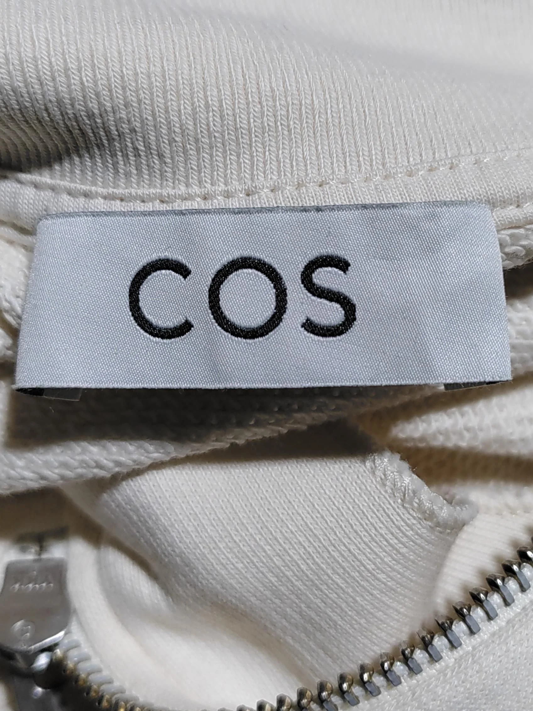 COS Women's Hoodie S Cream 100% Cotton Pullover - Image 5