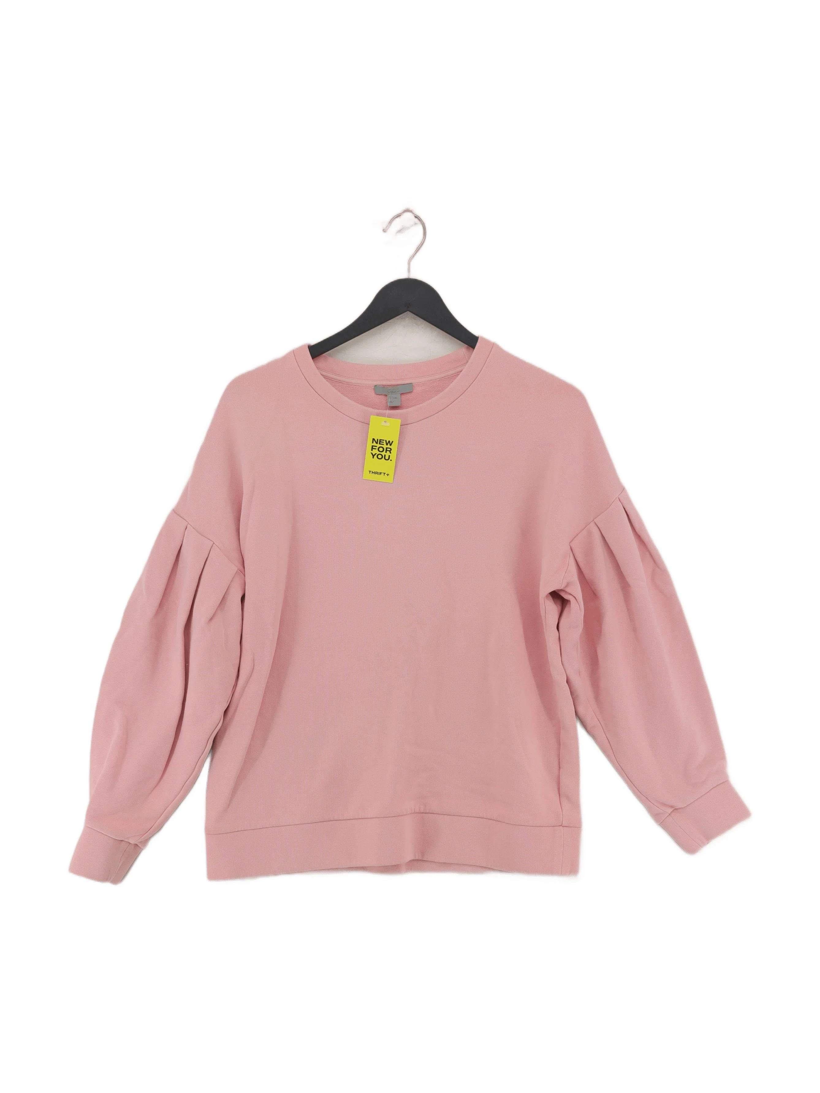 COS Women's Hoodie S Pink 100% Cotton Pullover