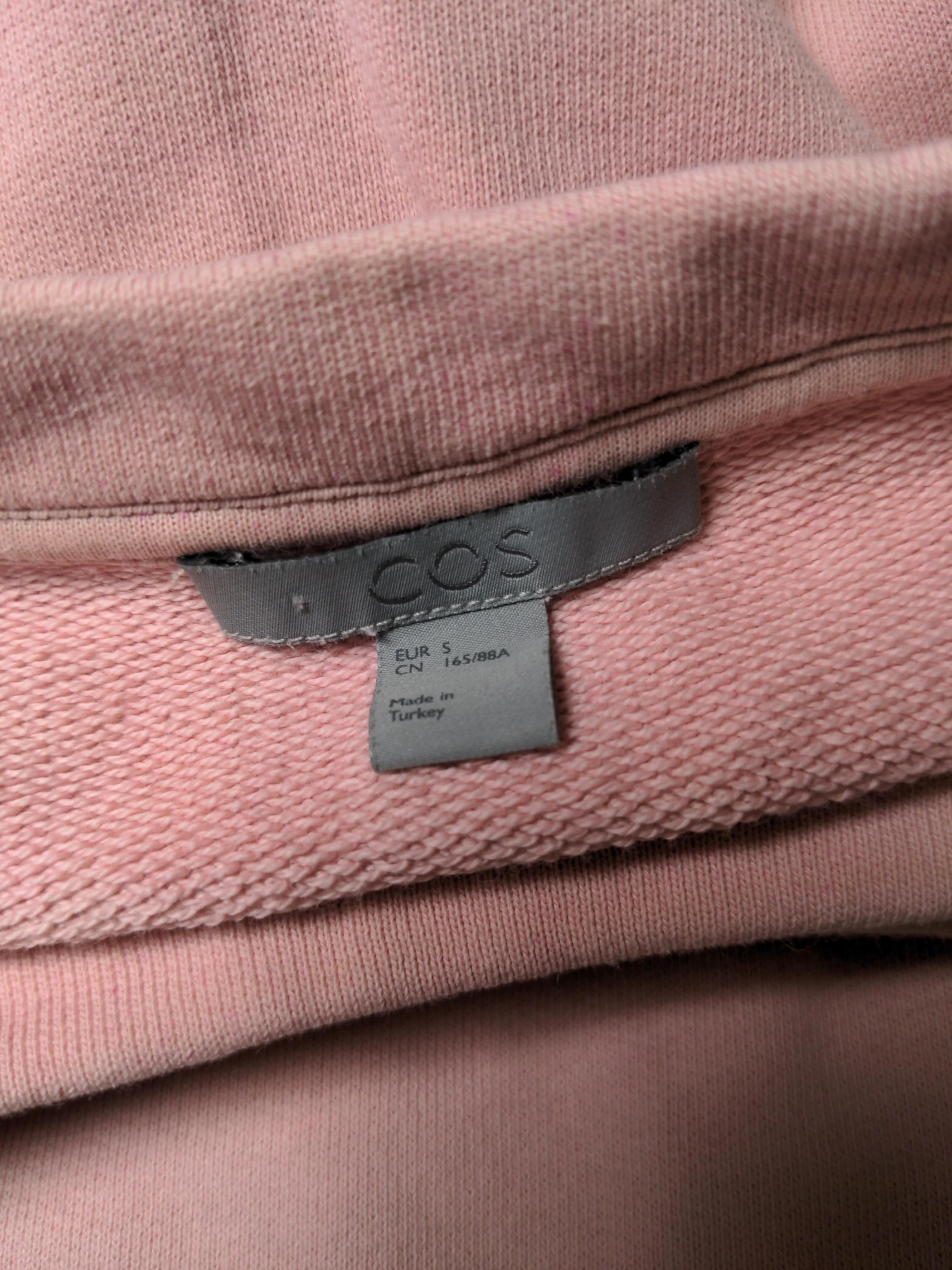 COS Women's Hoodie S Pink 100% Cotton Pullover - Image 6