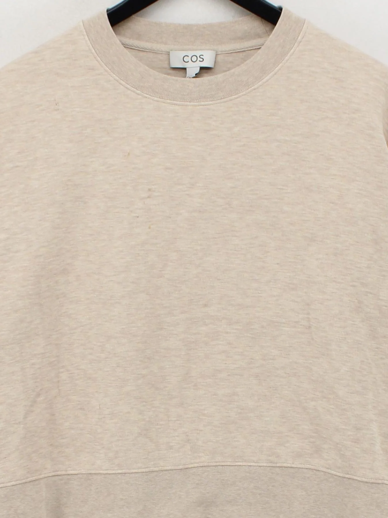 COS Women's Hoodie XS Cream Cotton with Elastane Pullover - Image 3